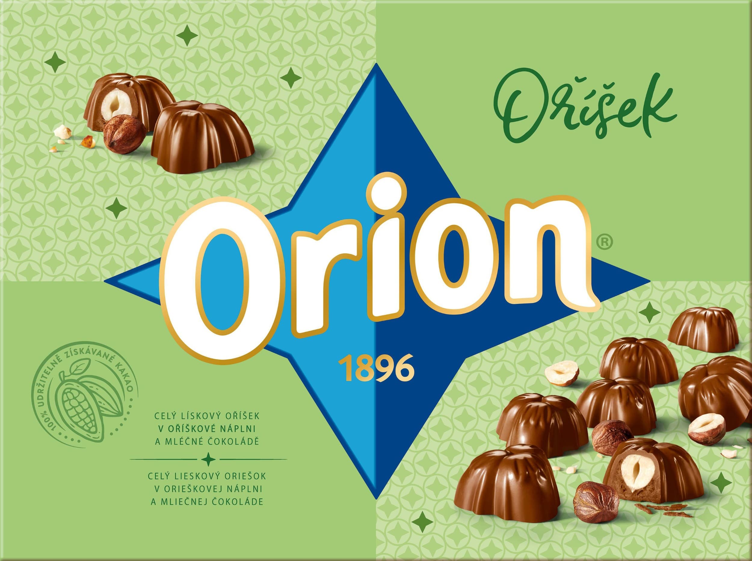 Orion Oříšek pralinky s celým lískovým oříškem 147g