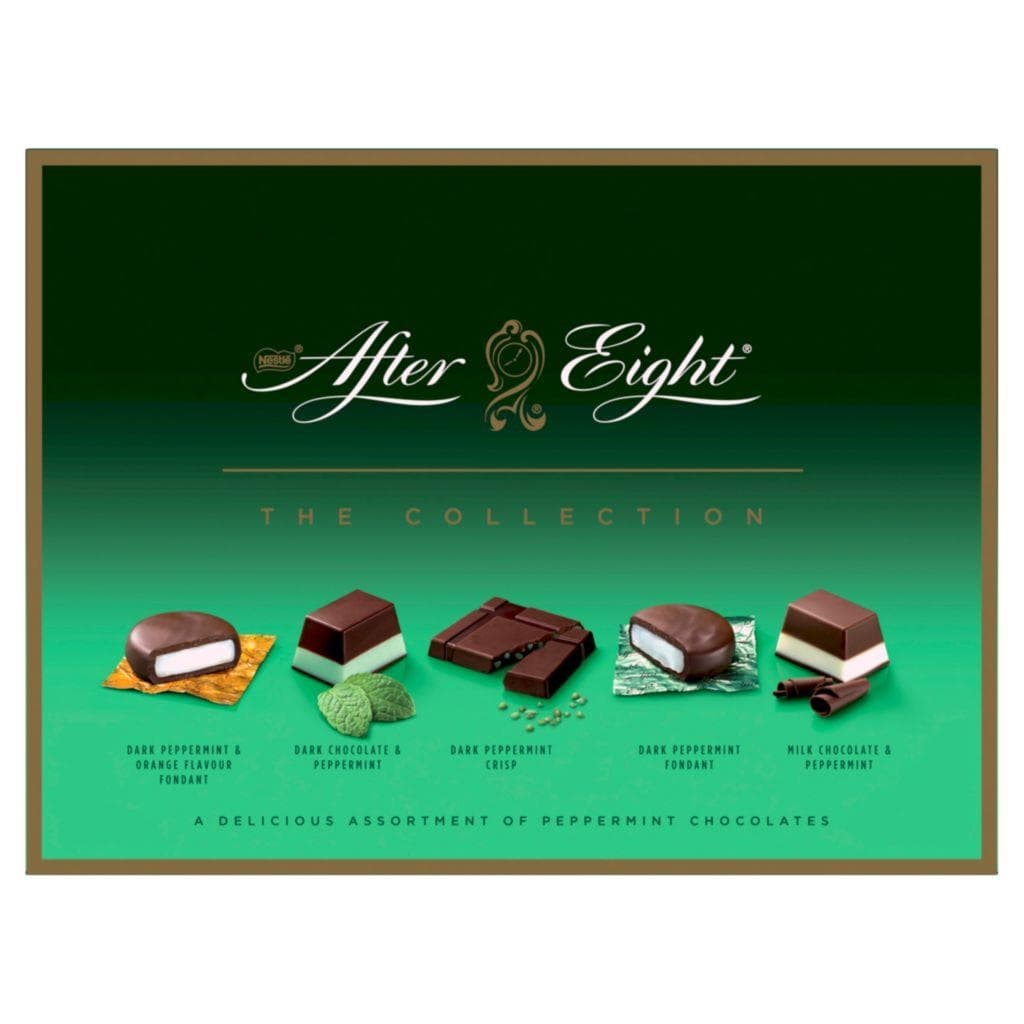 After Eight Mint bonboniéra, směs peprmintových bonbónů z mléčné a hořké čokolády 199g