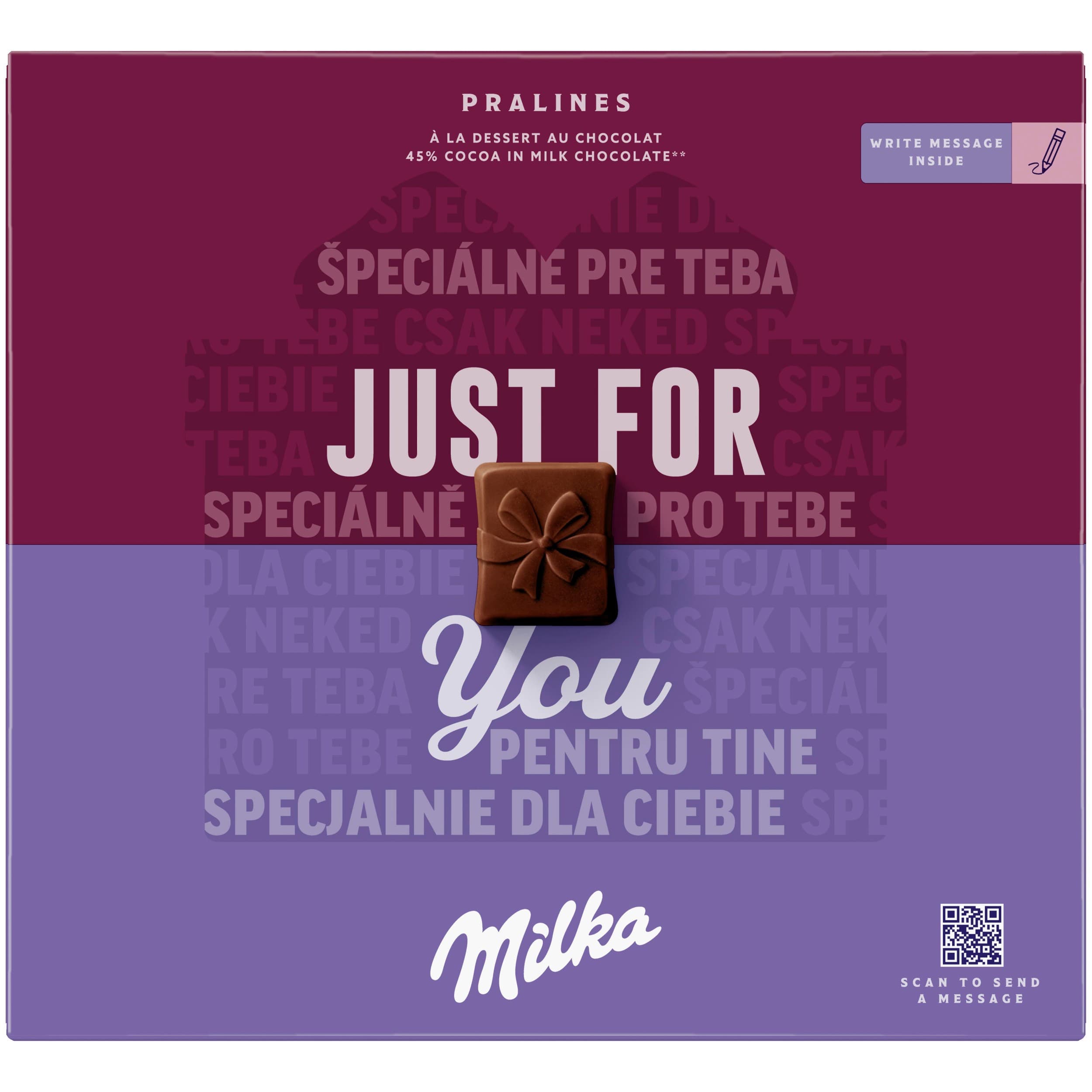 Milka Thank You bonboniéra, kakaová náplň 44g