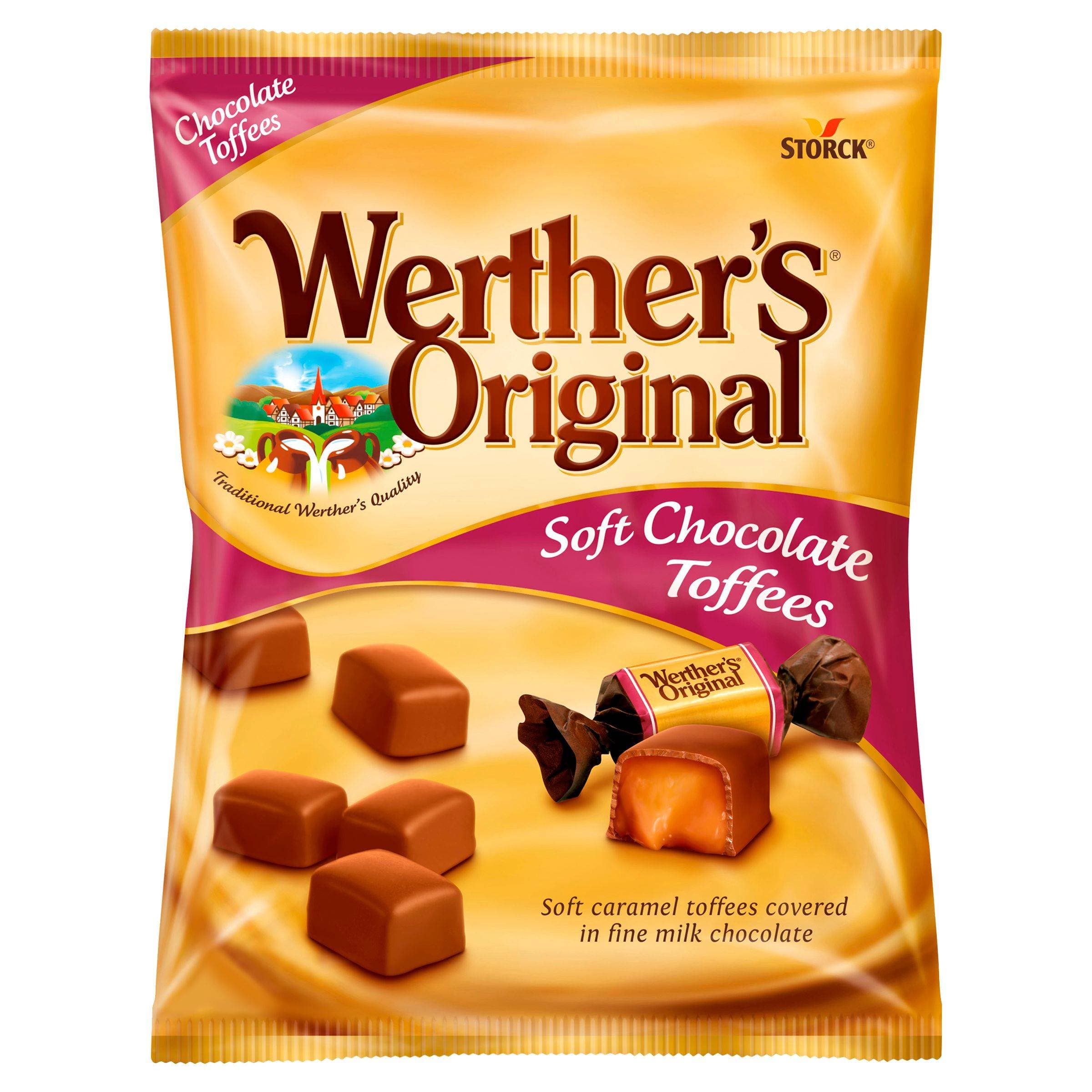 Storck Werther's Original Karamely v mléčné čokoládě 70g