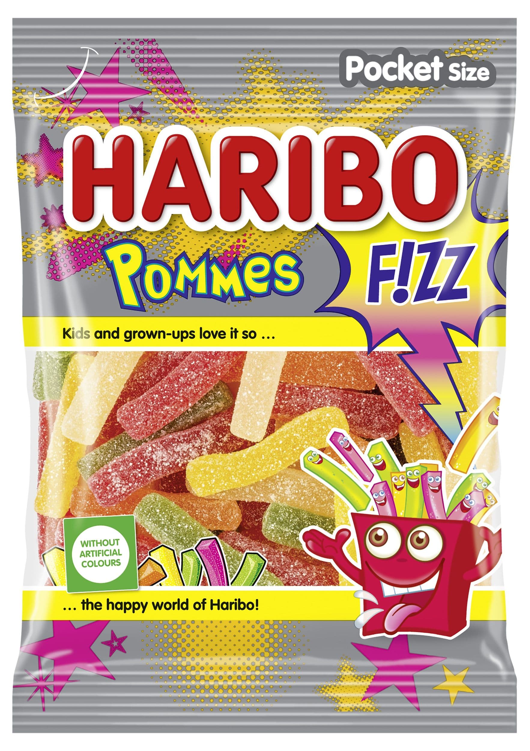 Haribo Pommes F!zz želé s ovocnou příchutí 80g