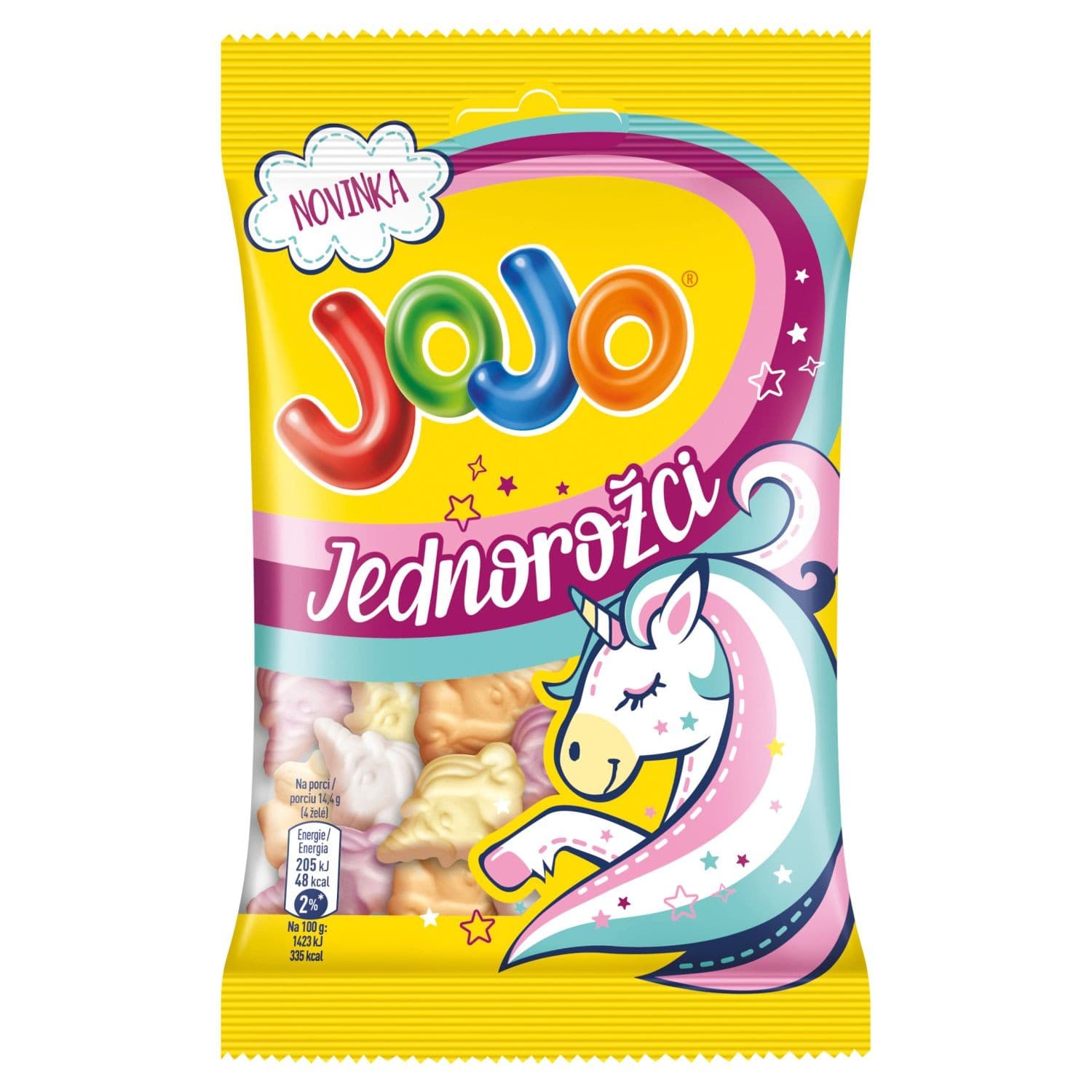 Jojo Jednorožci pěnové želé bonbóny 80g