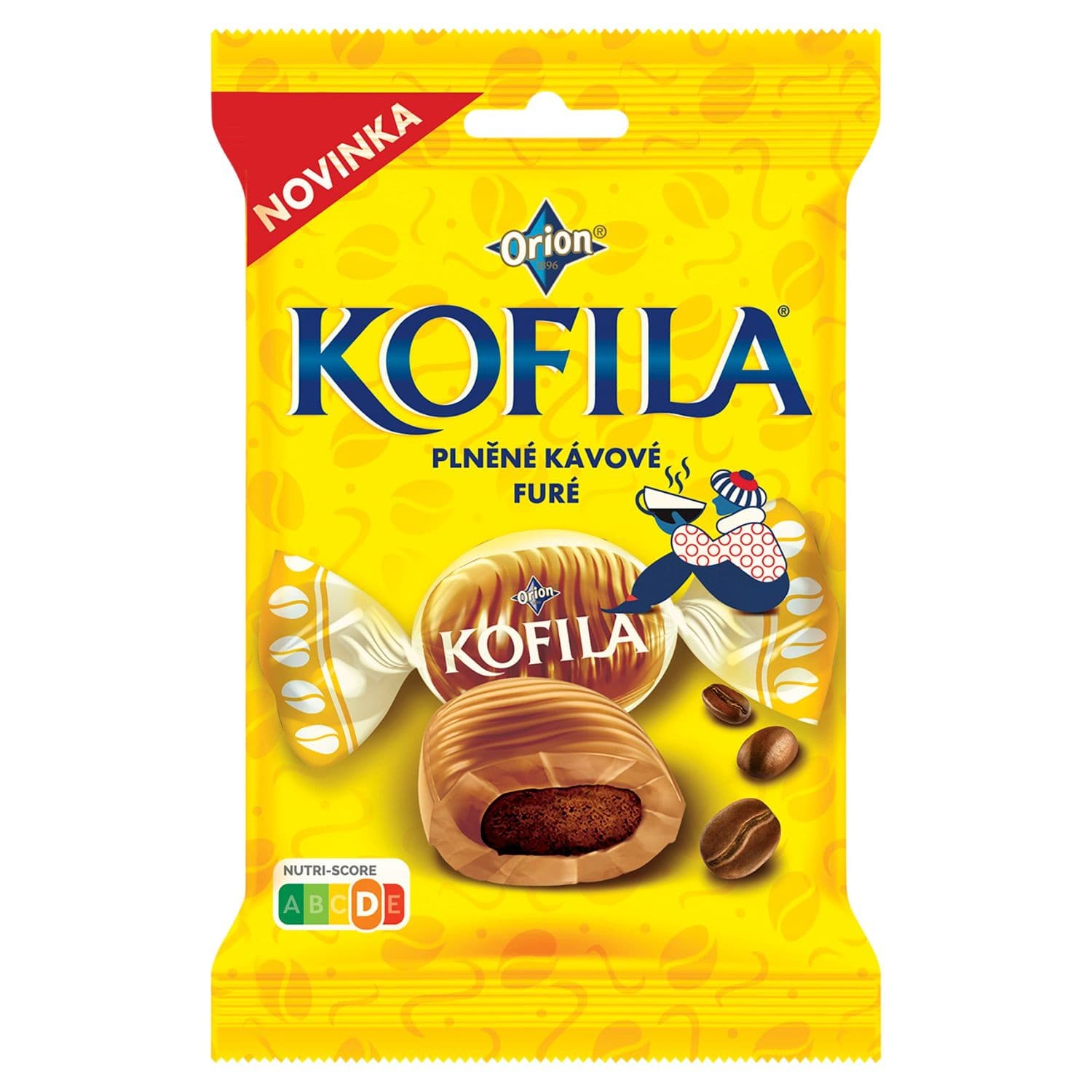 Orion Kofila Bonbony s příchutí kávy a kakaovo-kávovou náplní 80g