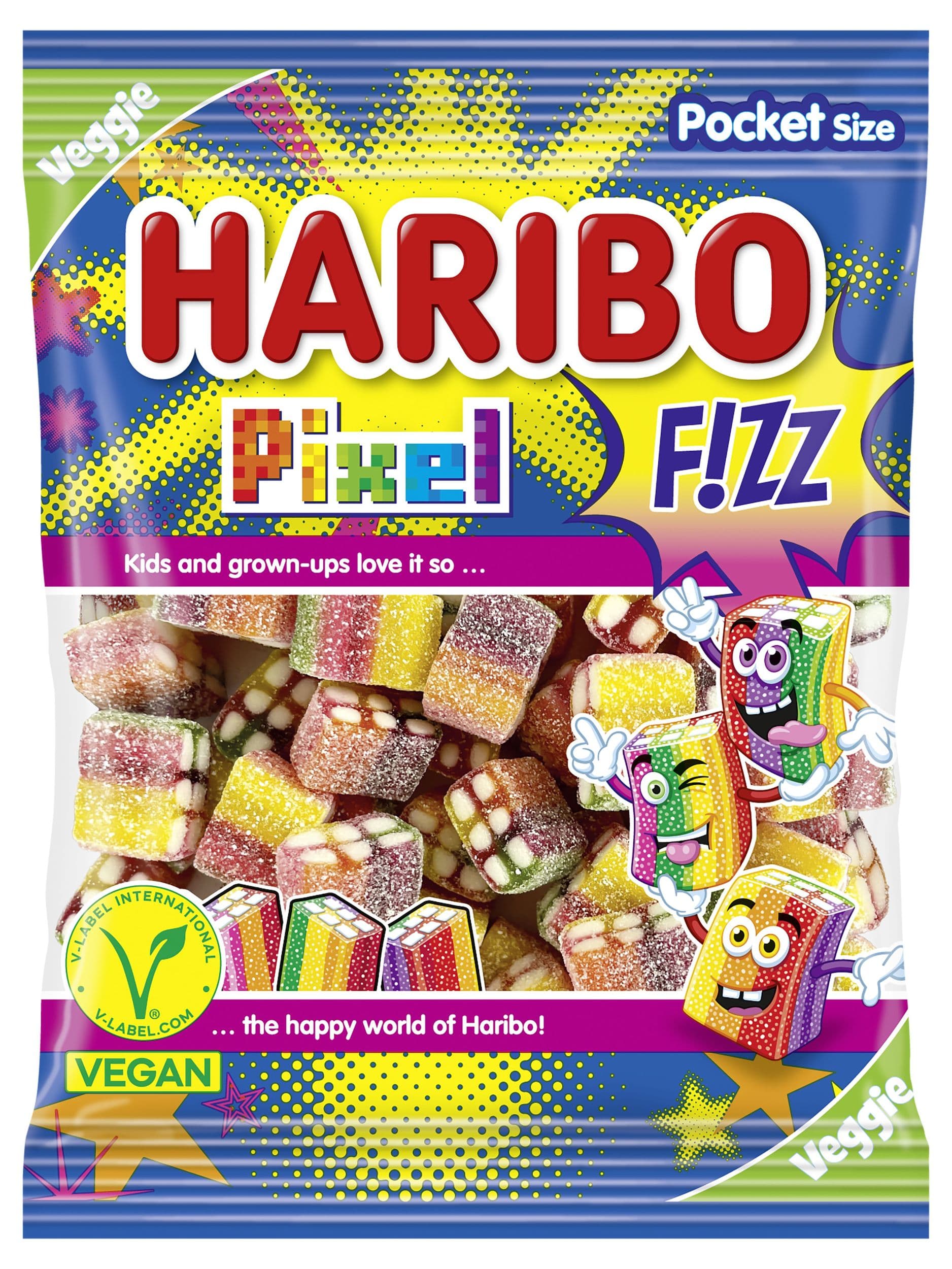 Haribo Pixel F!zz želé s ovocnou příchutí 80g