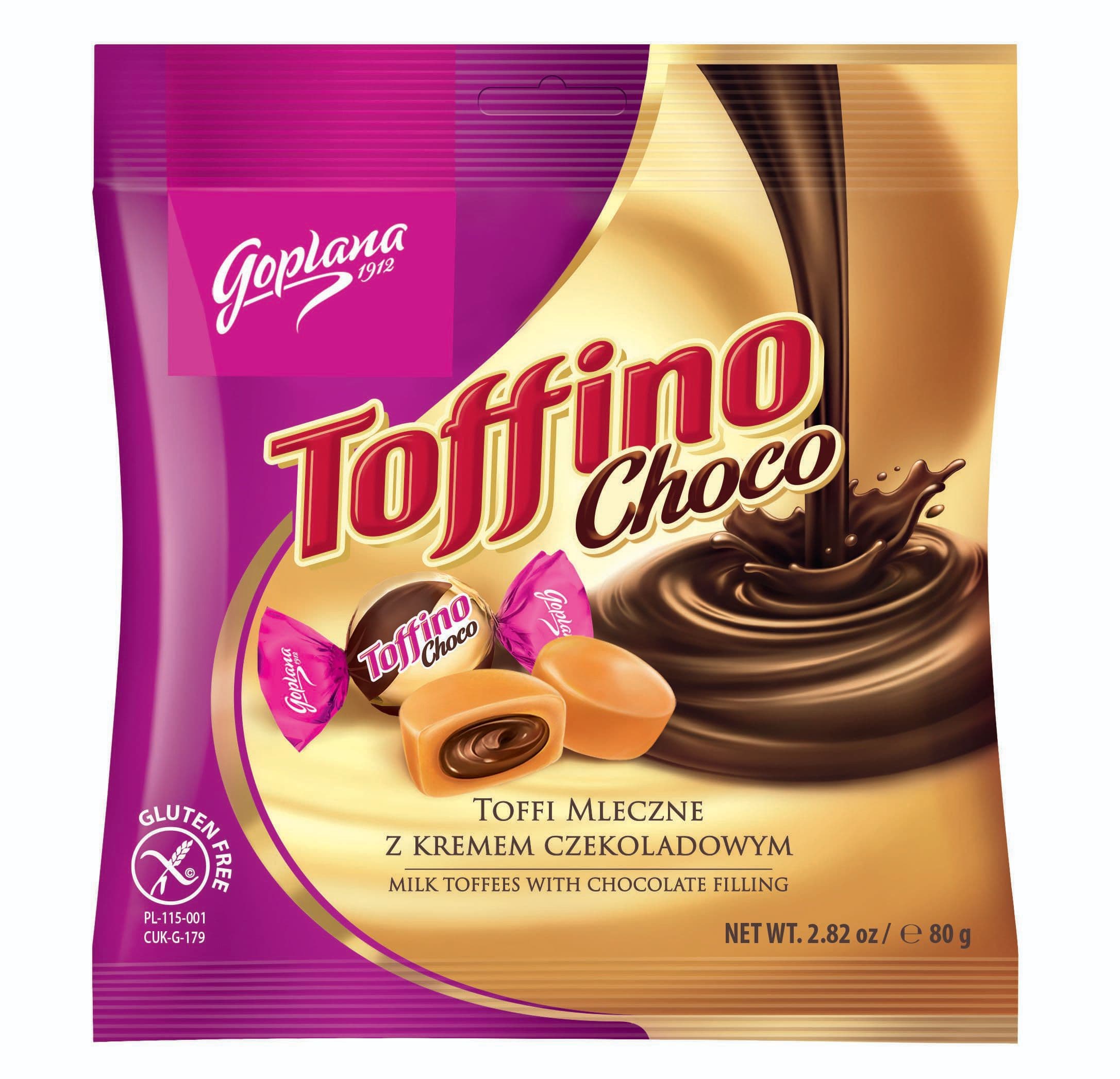 Toffino Choco Mléčné karamelky 80g
