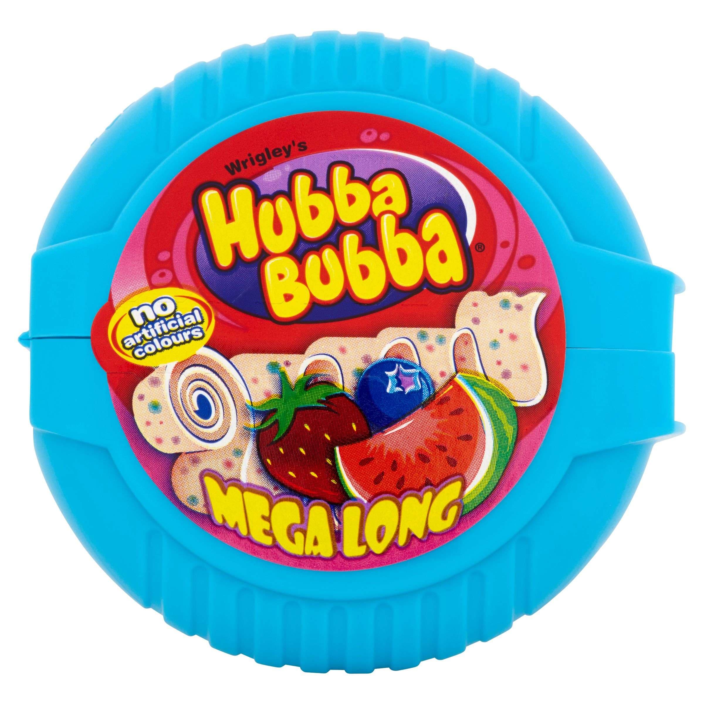 Hubba Bubba Mega Long žvýkačka s jahodovu, borůvkovou a melounovou příchutí 56 g