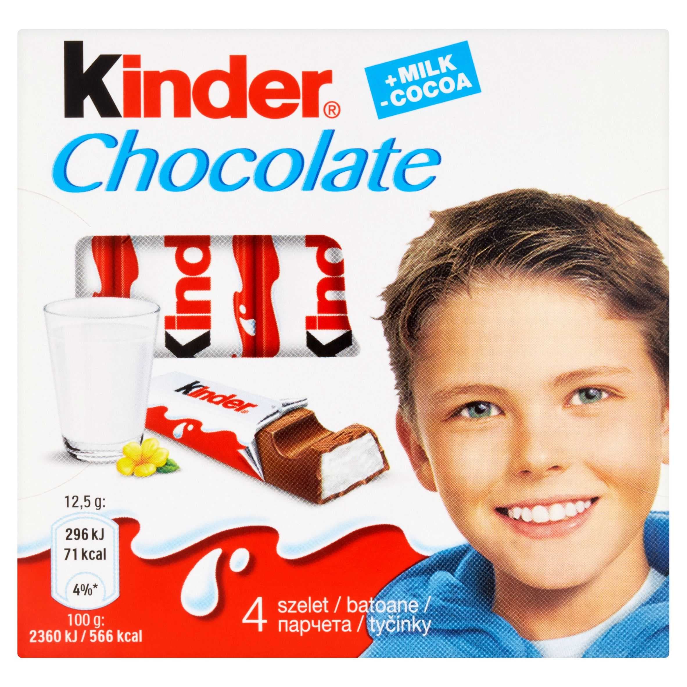 Kinder Chocolate Tyčinky z mléčné čokolády s mléčnou náplní 4x12,5 g