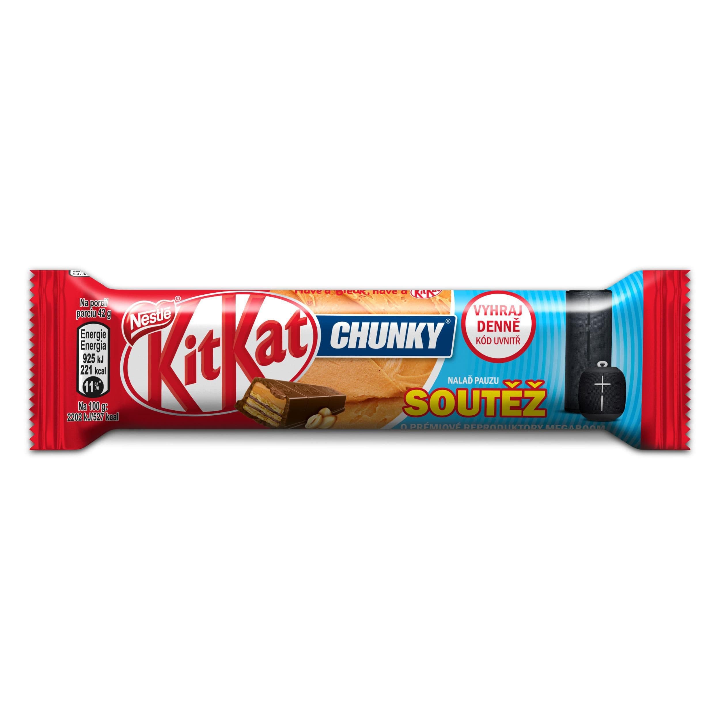 KitKat chunky Oplatka v mléčné čokoládě plněna arašídovým krémem 42 g