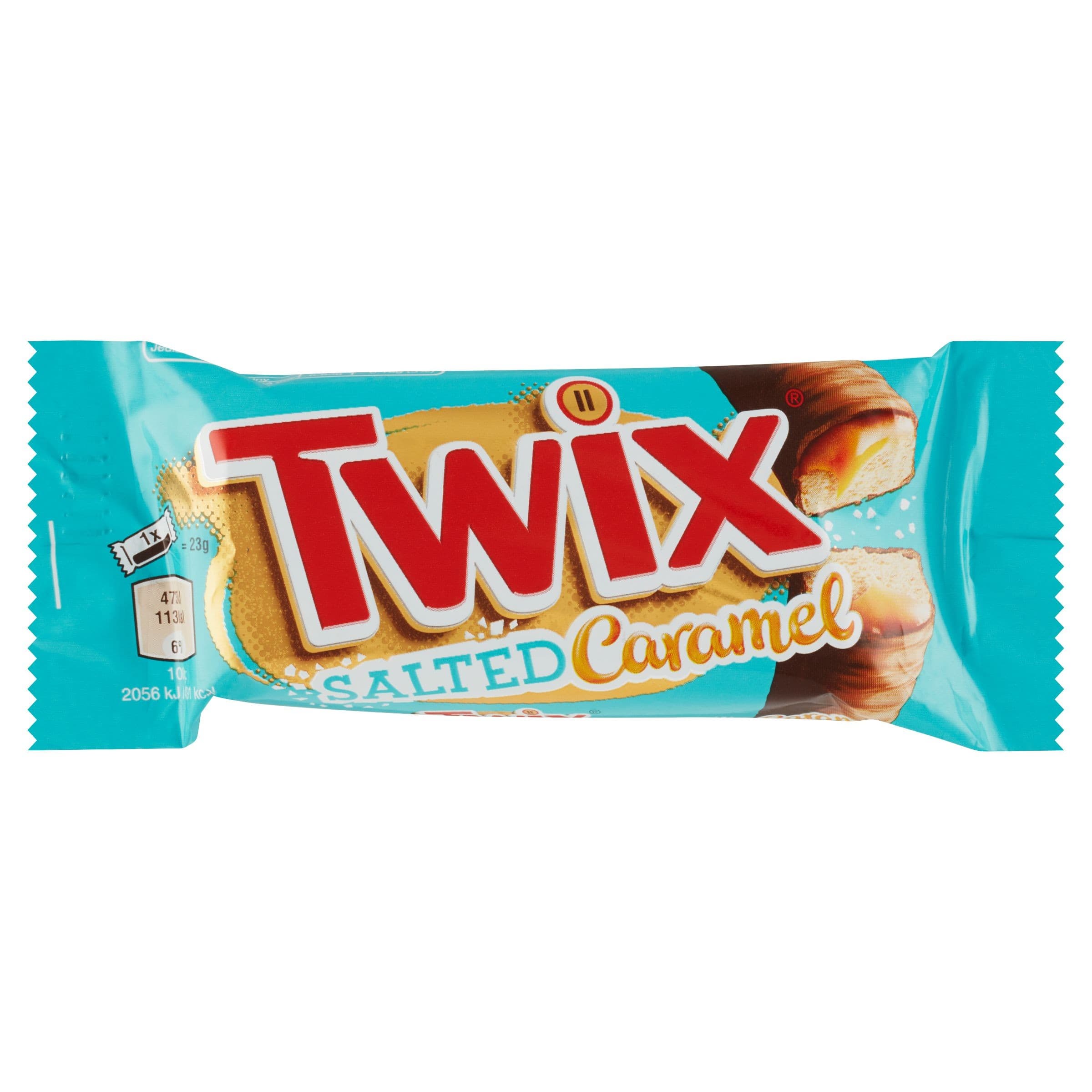 Twix Sušenka s karamelem máčená v mléčné čokoládě se špetkou soli navíc 46g