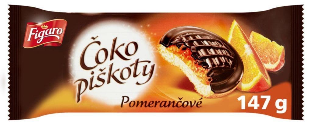 Figaro Čoko piškoty Pomerančové 147g