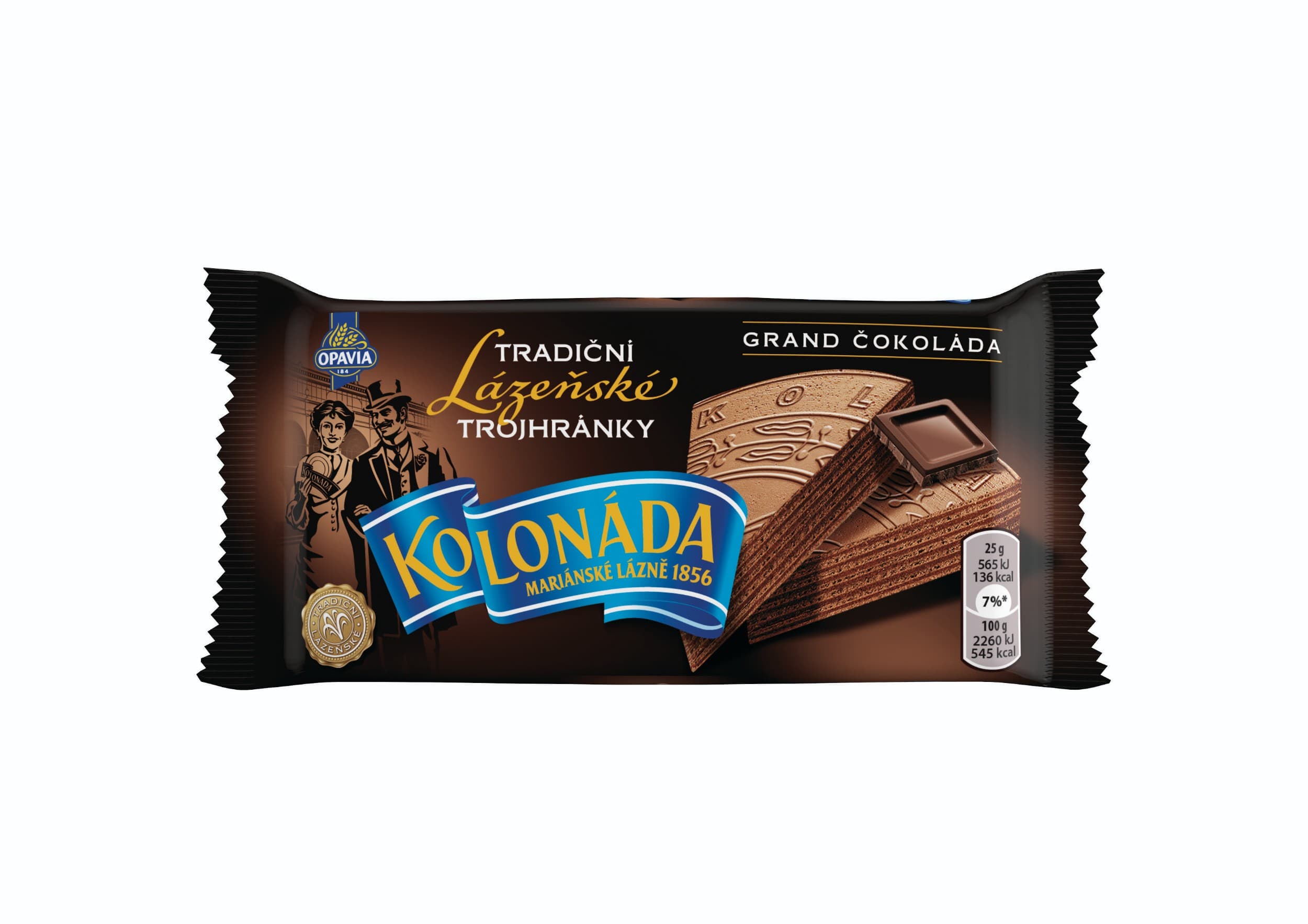 Opavia Kolonáda Trojhránky lázeňské oplatky Grand čokoláda 50g