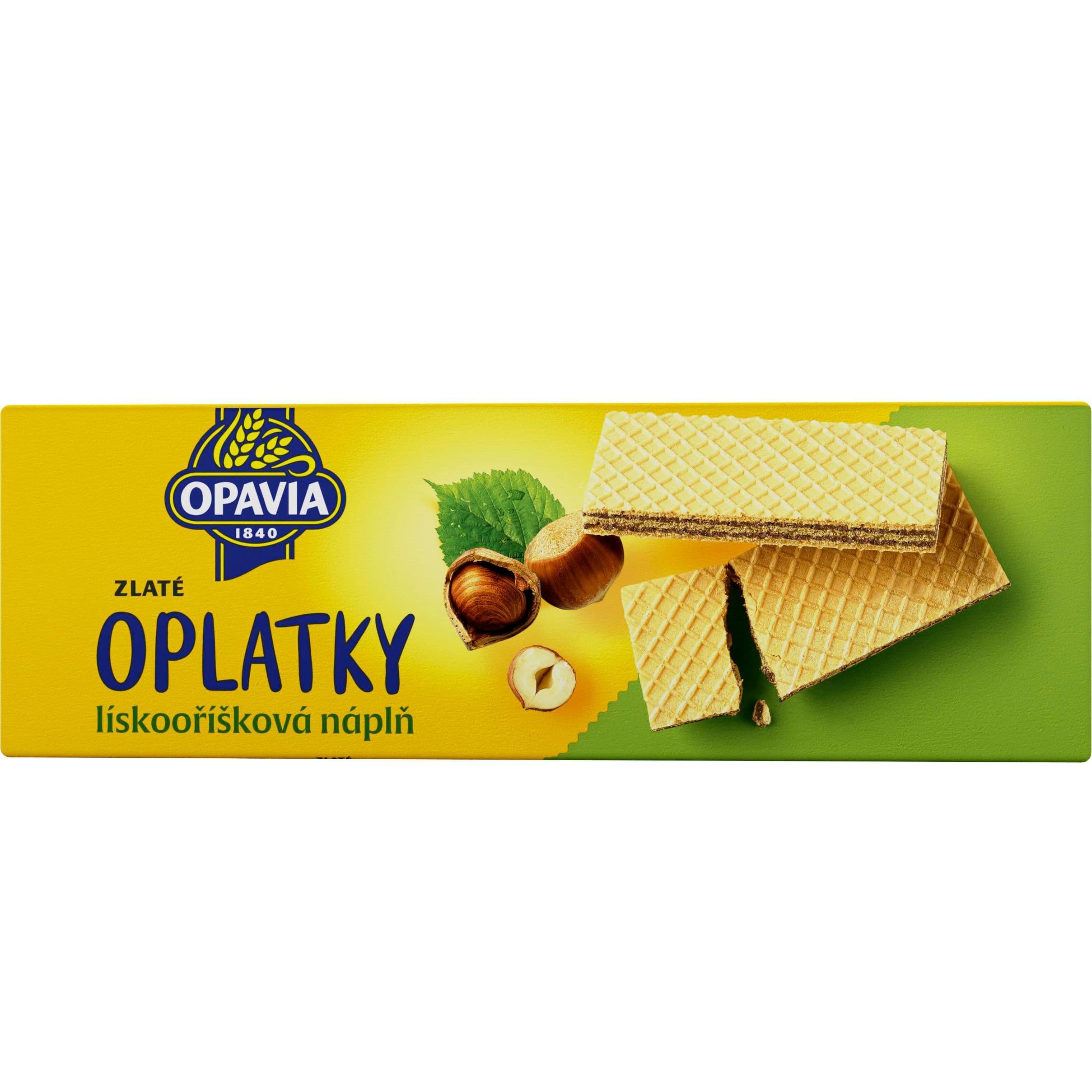 Opavia Oplatky Zlaté lískooříšková náplň 146g
