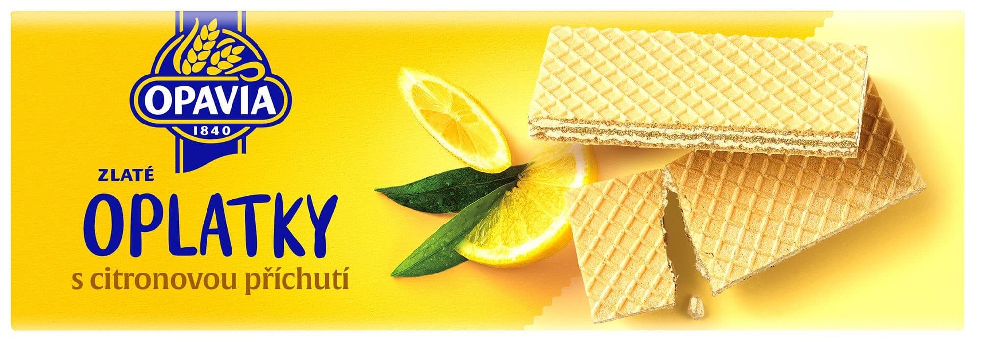 Opavia Oplatky Zlaté citronová příchuť 146g