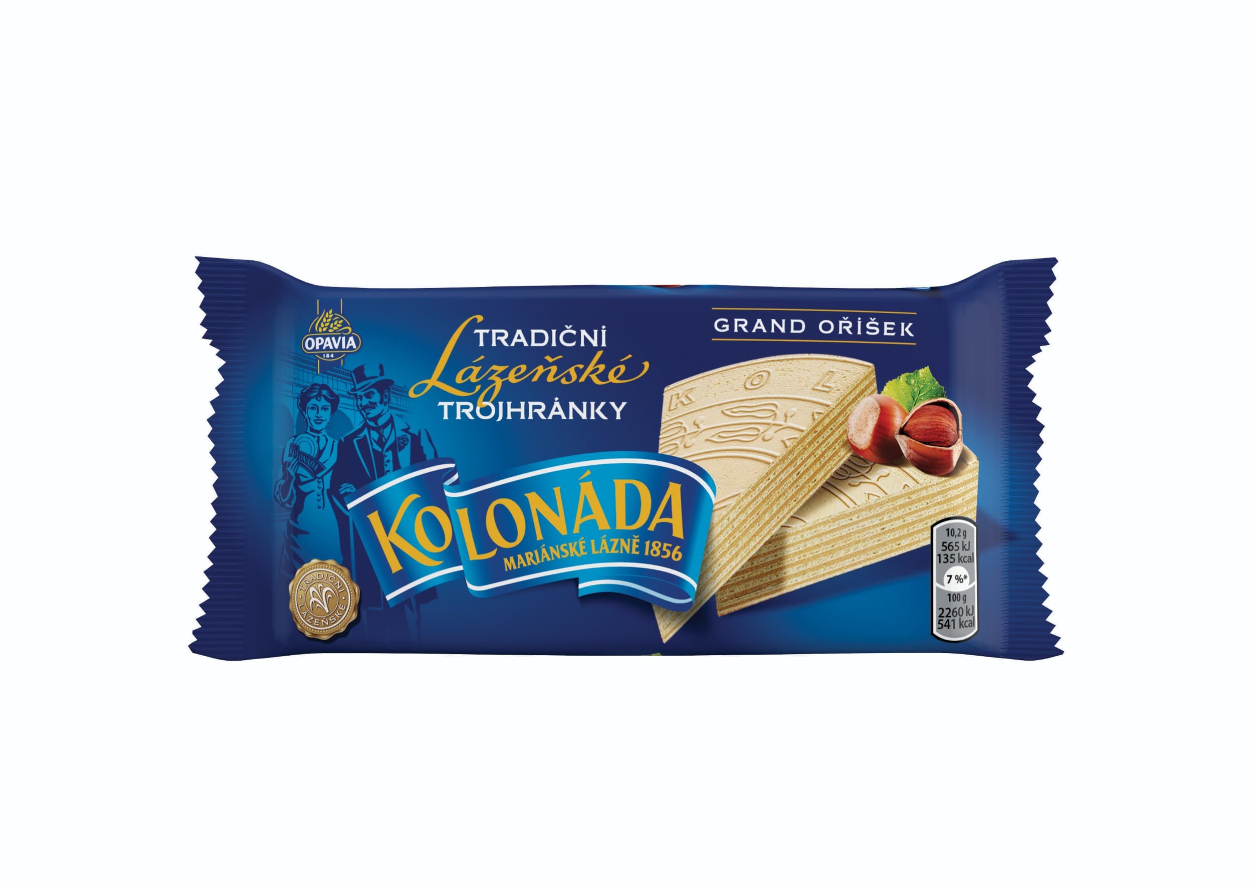 Opavia Kolonáda Trojhránky lázeňské oplatky Grand oříšek 50g