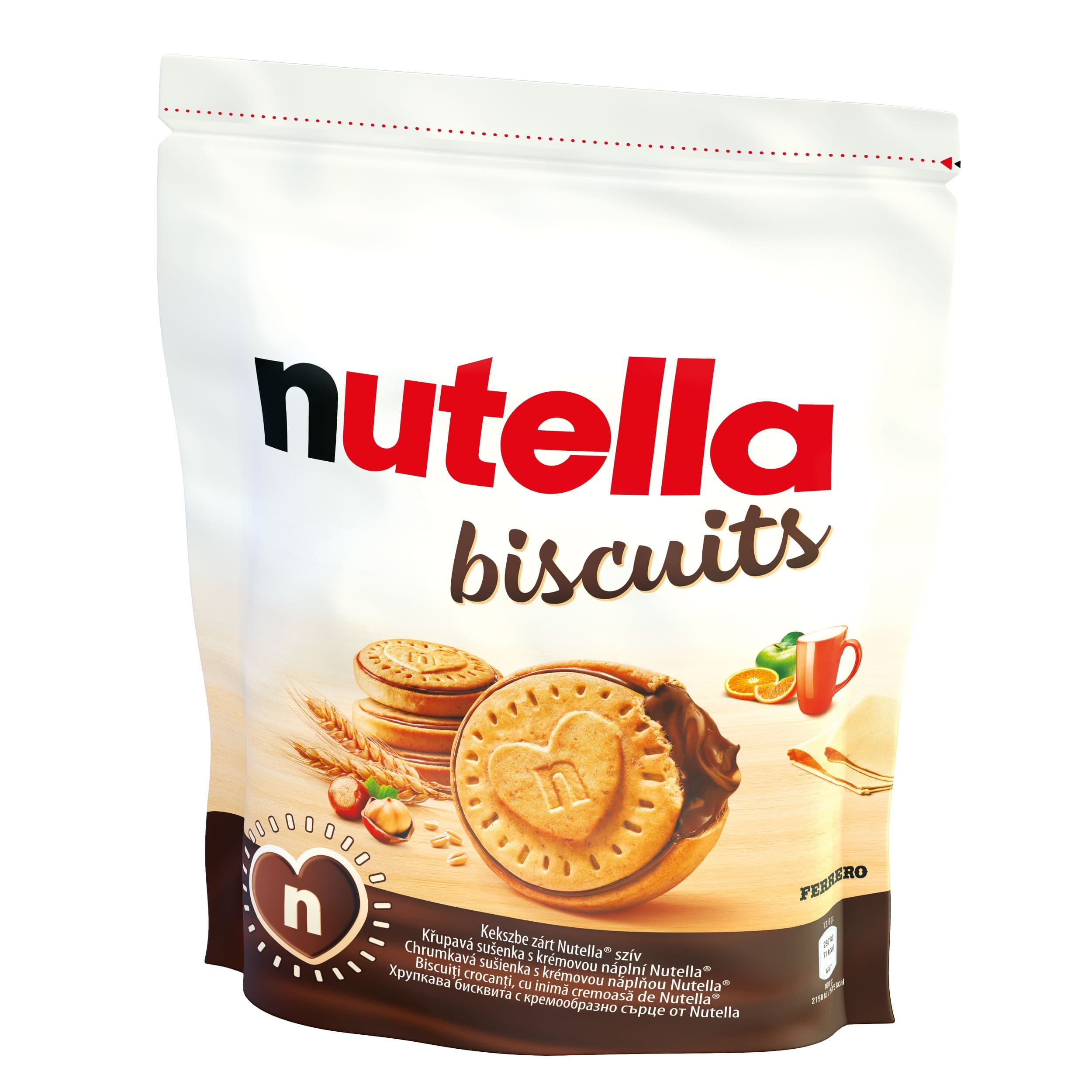 Nutella Biscuits sušenka plněná lískooříškovou pomazánkou s kakaem 193g