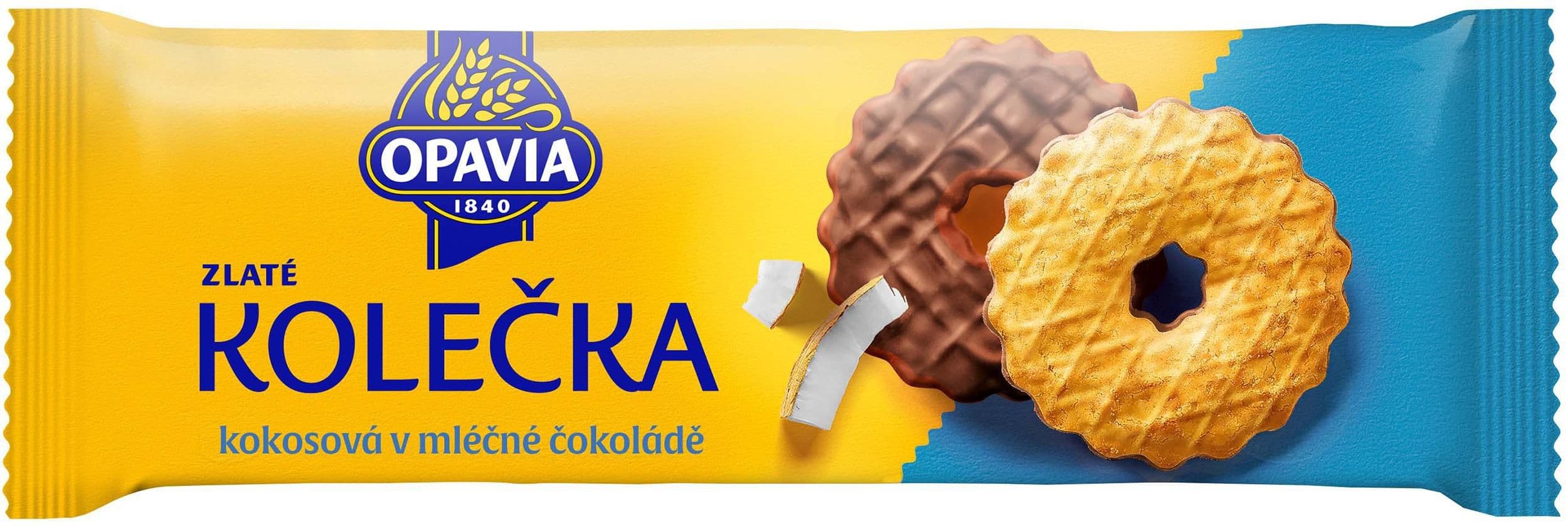 Opavia sušenky Zlaté Kolečka s kokosem polomáčené 146g