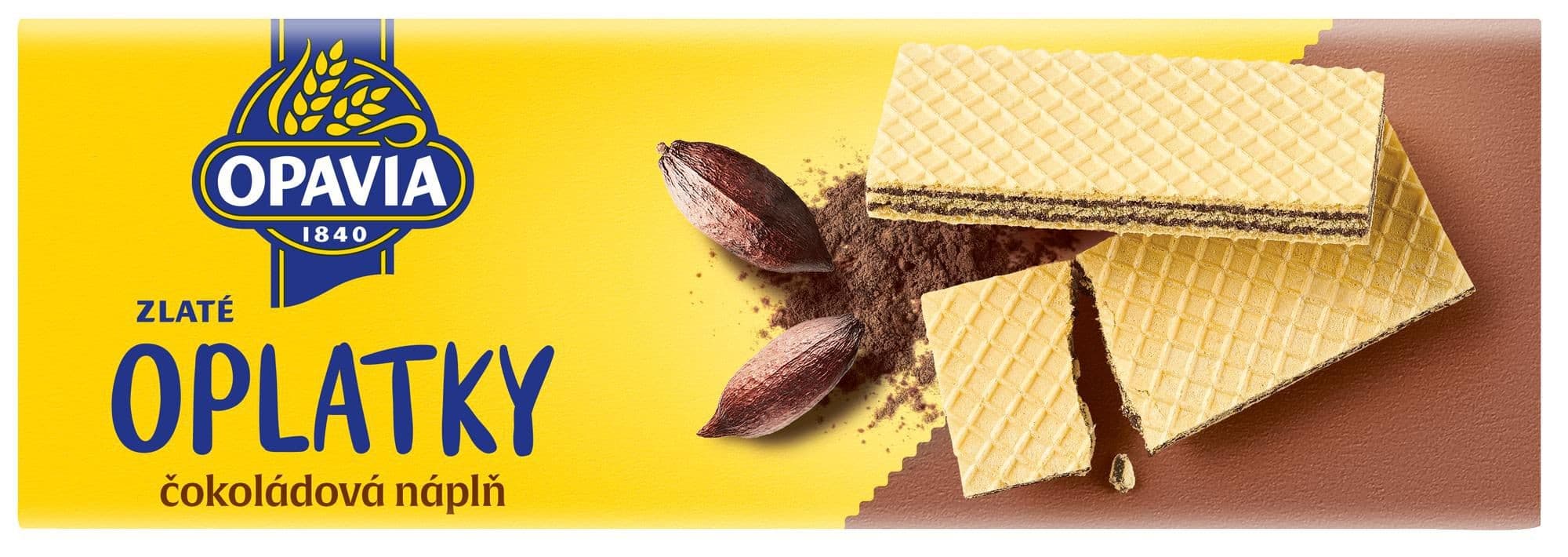 Opavia Oplatky Zlaté čokoládová náplň 146g