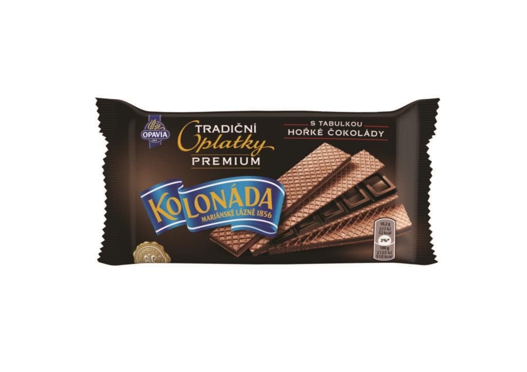 Opavia Kolonáda oplatky s tabulkou hořké čokolády Premium 92g