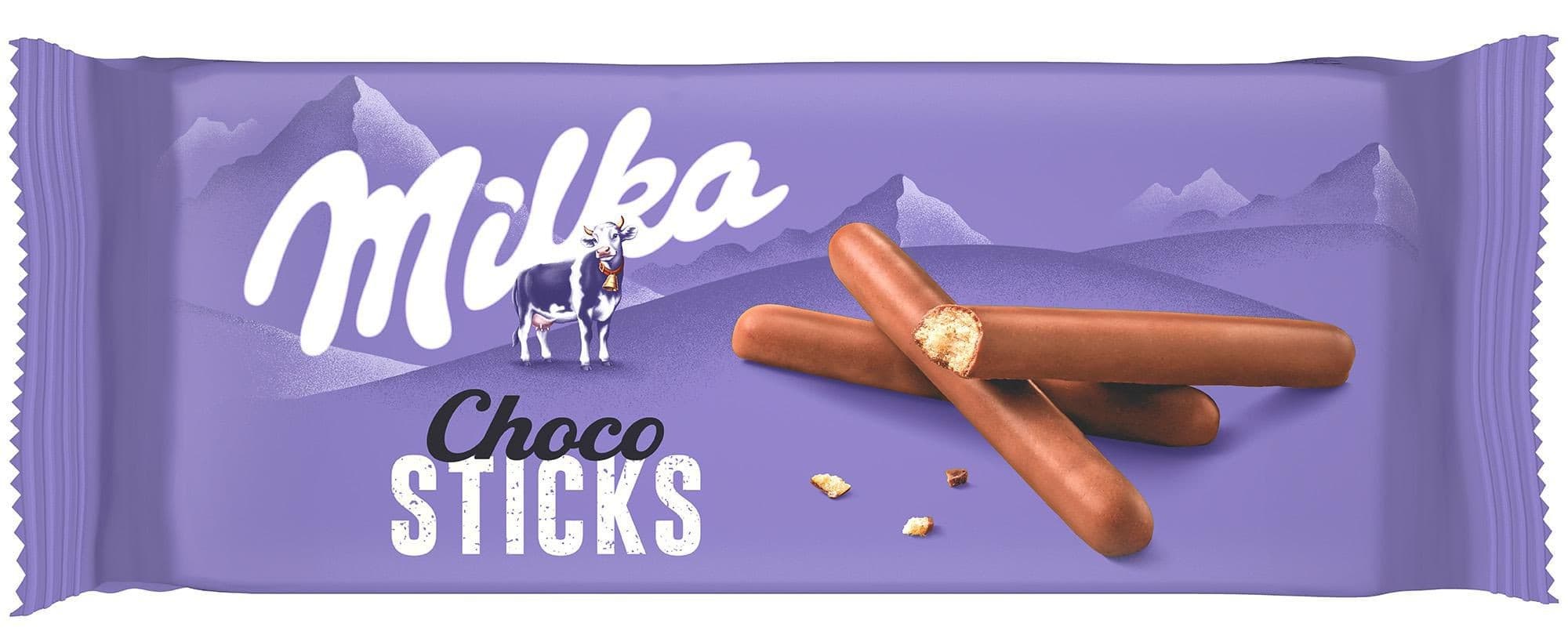 Milka sušenky Choco Sticks celomáčené, mléčná čokoláda 112g