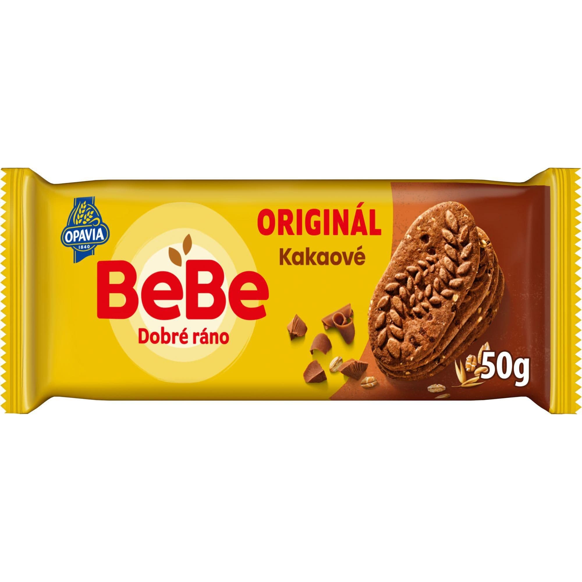 Opavia sušenky kakaové BeBe Dobré Ráno s kousky čokolády 50g