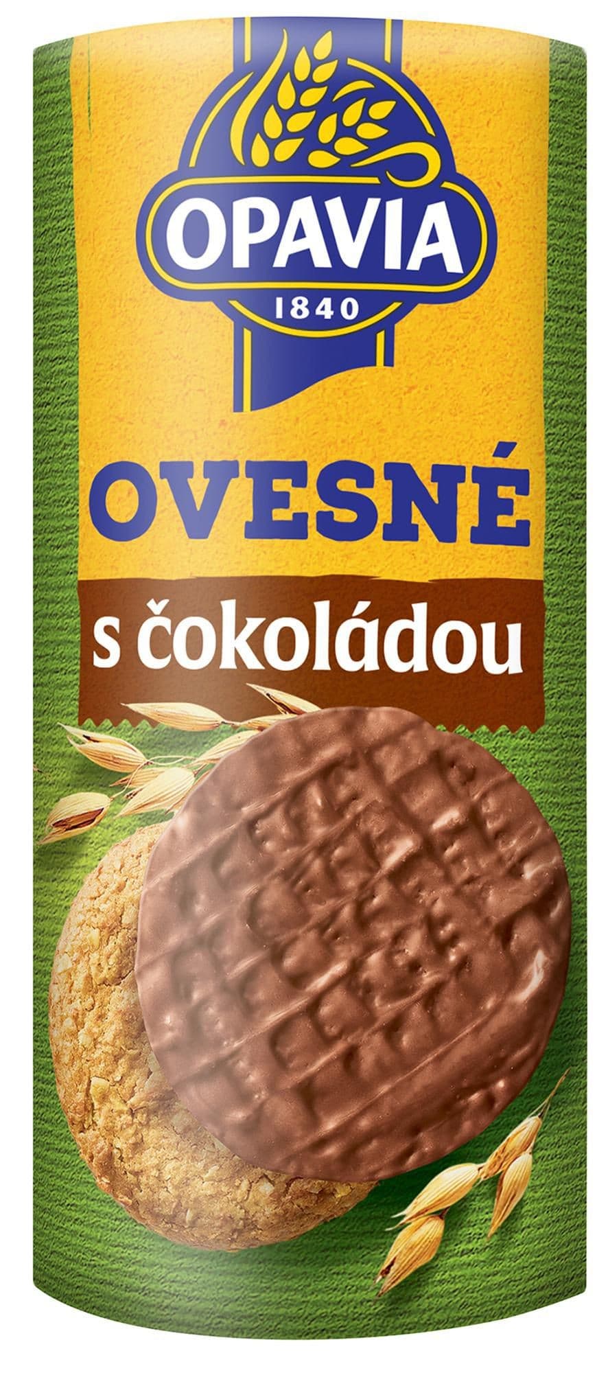 Opavia sušenky Zlaté Ovesné máčené v čokoládě 215g