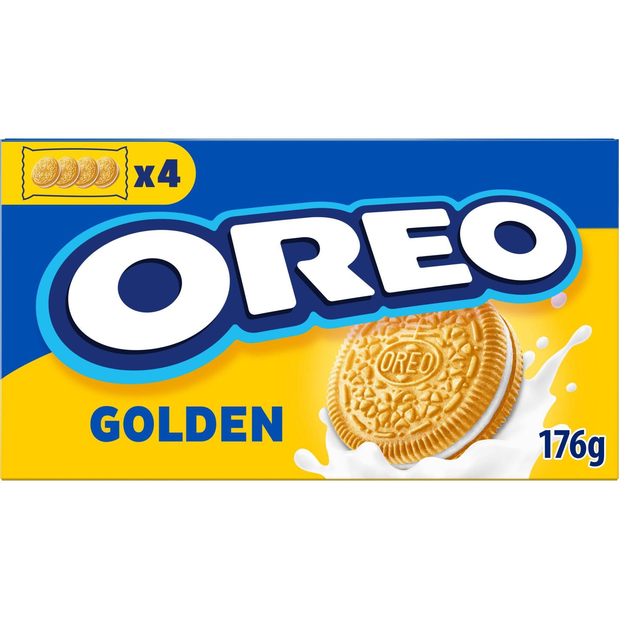 OREO sušenky Golden s náplní s vanilkovou příchutí 176g