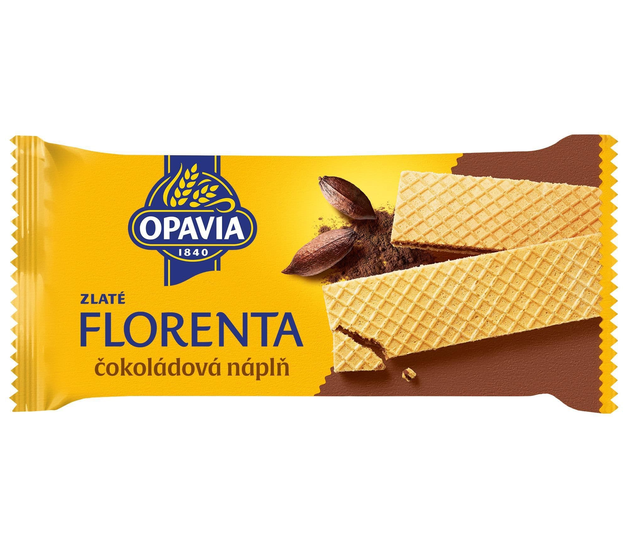 Opavia oplatky Zlaté Florenta čokoládová náplň 112g