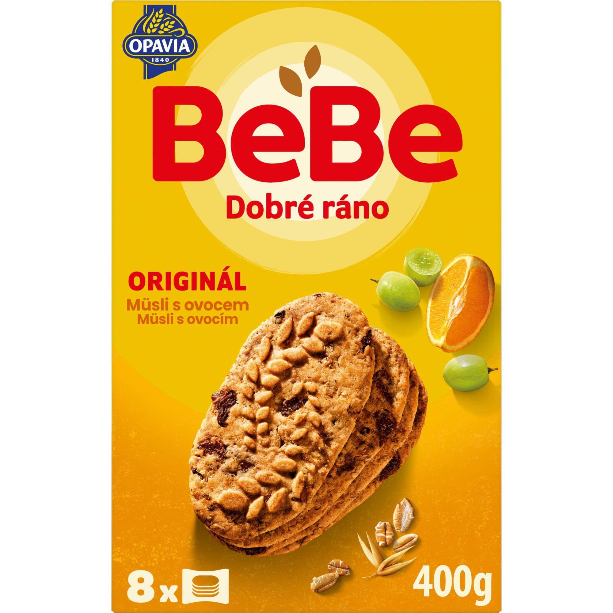 Opavia sušenky BeBe Dobré Ráno müsli s ovocem 400g