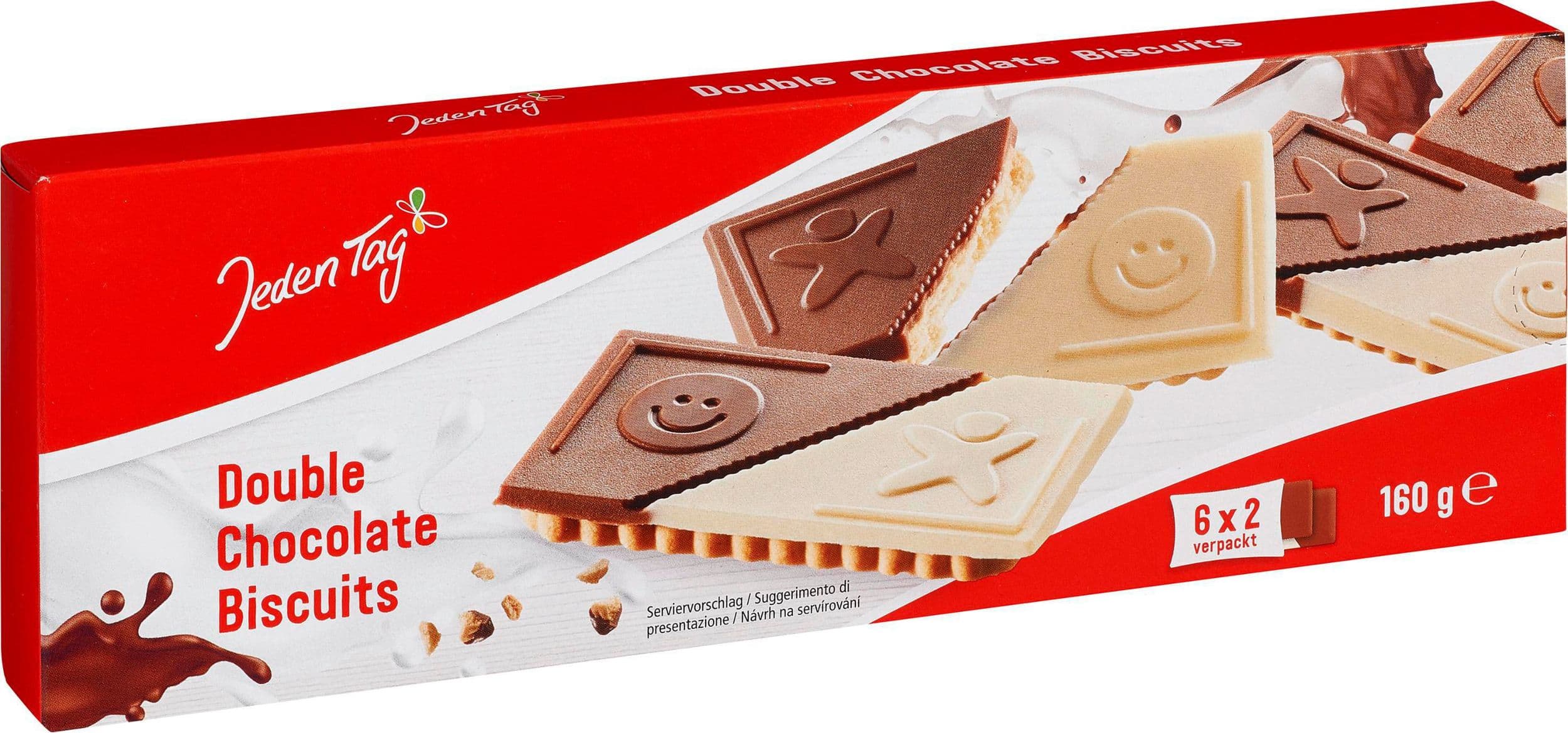 Jeden Tag Sušenky double chocolate 160g