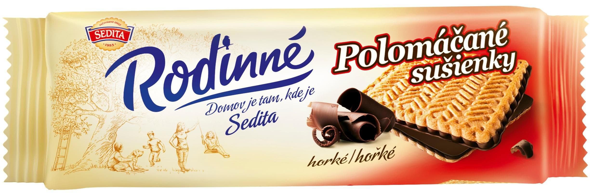 Sedita Rodinné Sušenky polomáčené v kakaové polevě 100g