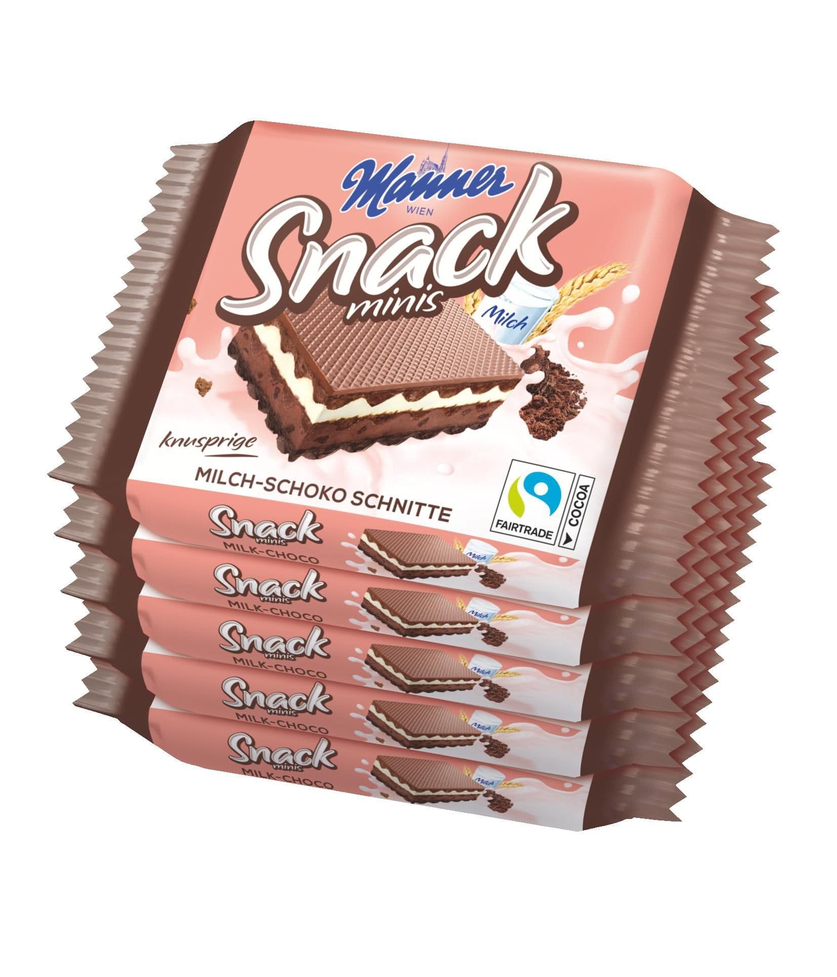 Manner  Snack Schoko 5x25g