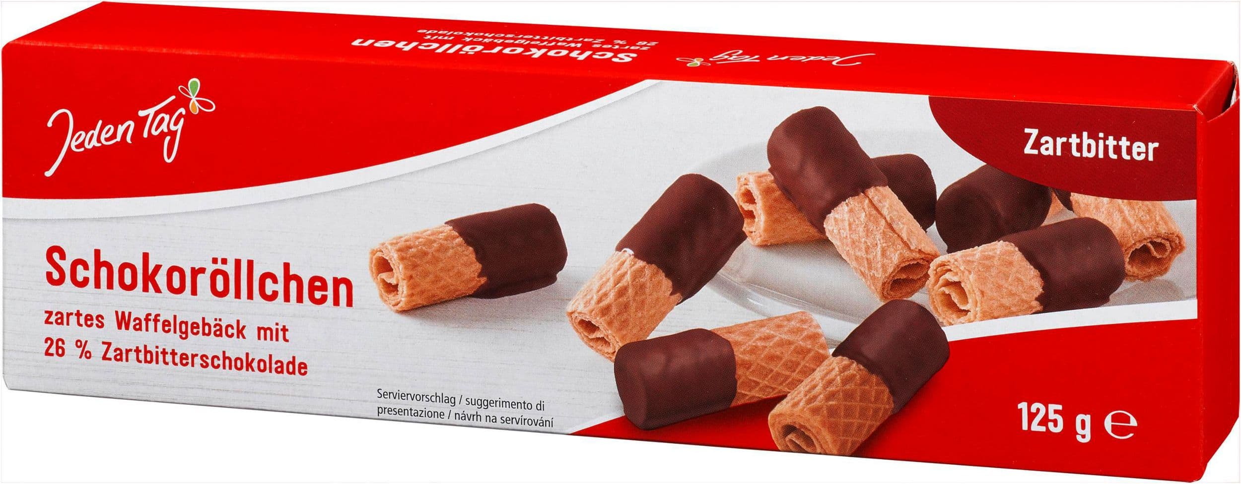 Jeden Tag Trubičky s hořkou čokoládou 125g