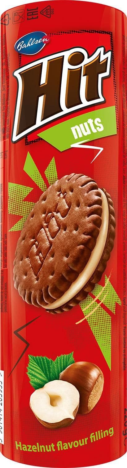Bahlsen Hit Sušenky s lískooříškovou náplní 220 g
