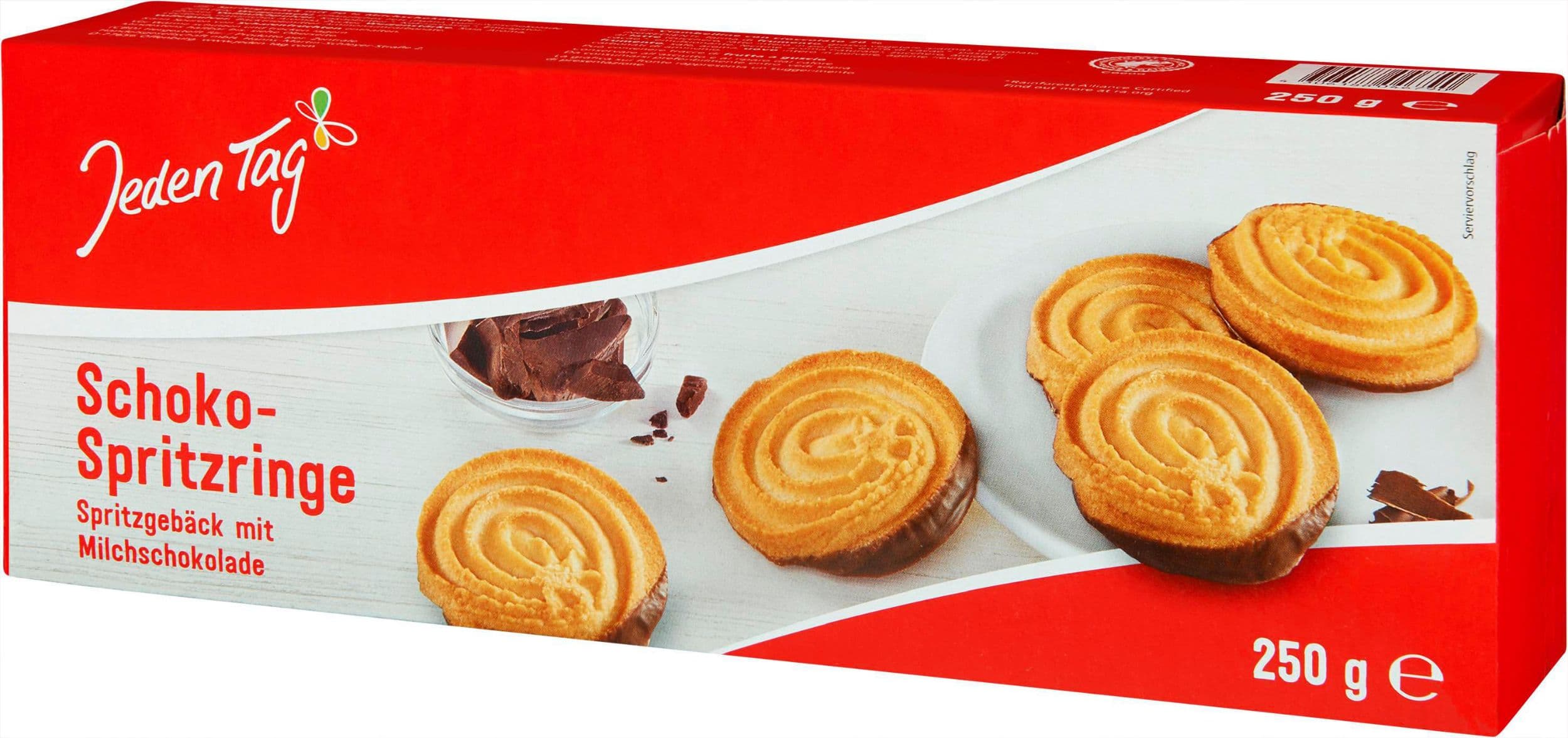 Jeden Tag Křehké sušenky s mléčnou čokoládou 250g