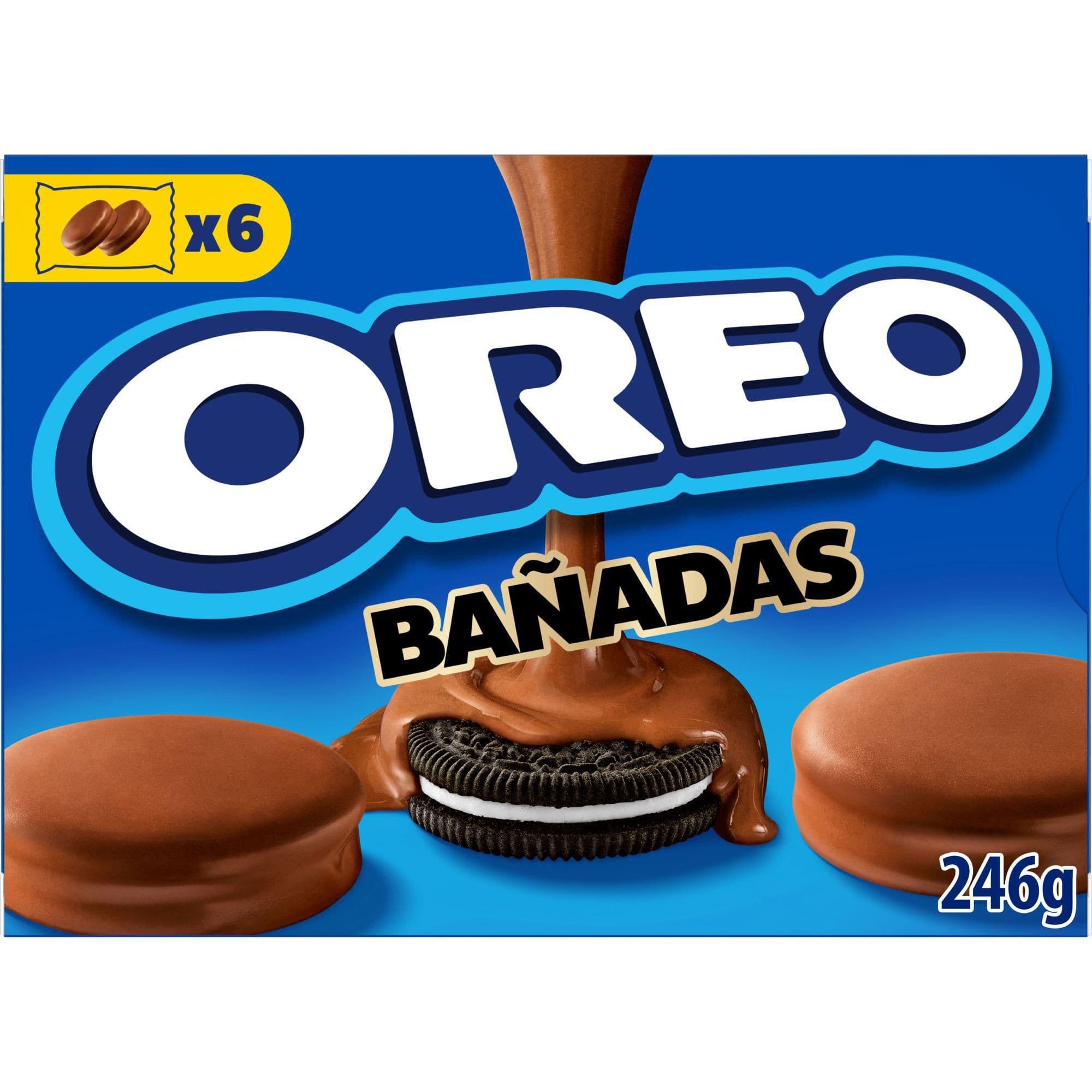 Oreo Sušenky s vanilkovou náplní, kakaová poleva 246g