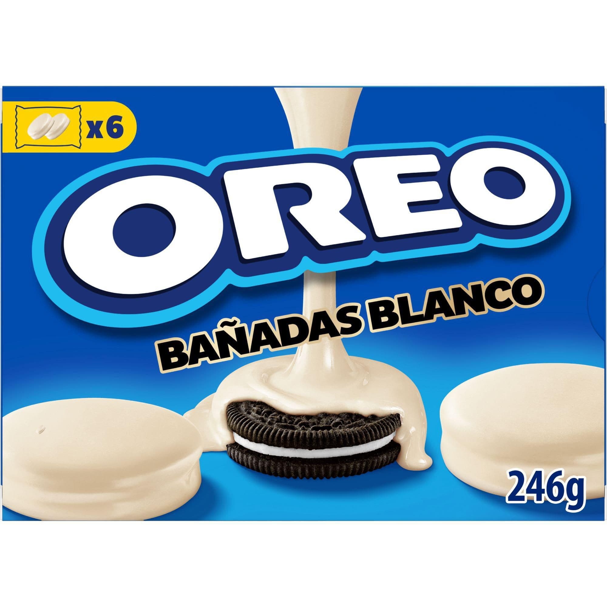 Oreo Sušenky s vanilkovou náplní, bílá poleva 246g