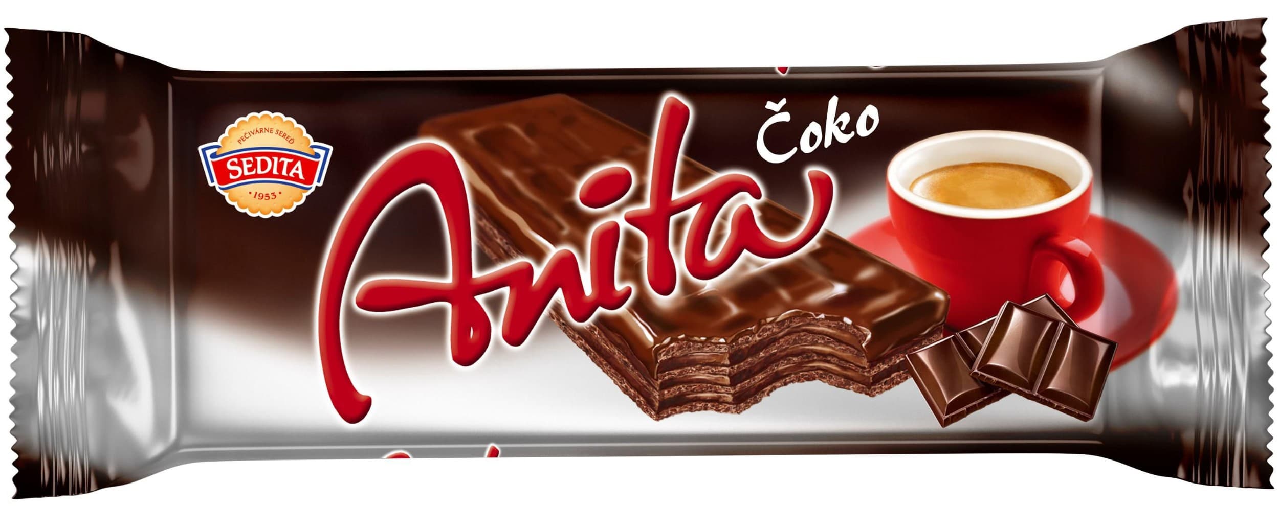 Sedita Anita Čoko tmavé oplatky s čokoládovou náplní 50g