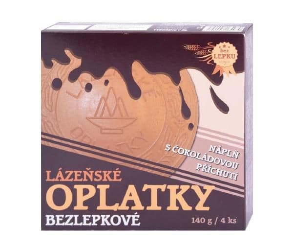 Bezlepkové Lázeňské oplatky čokoládové 140g