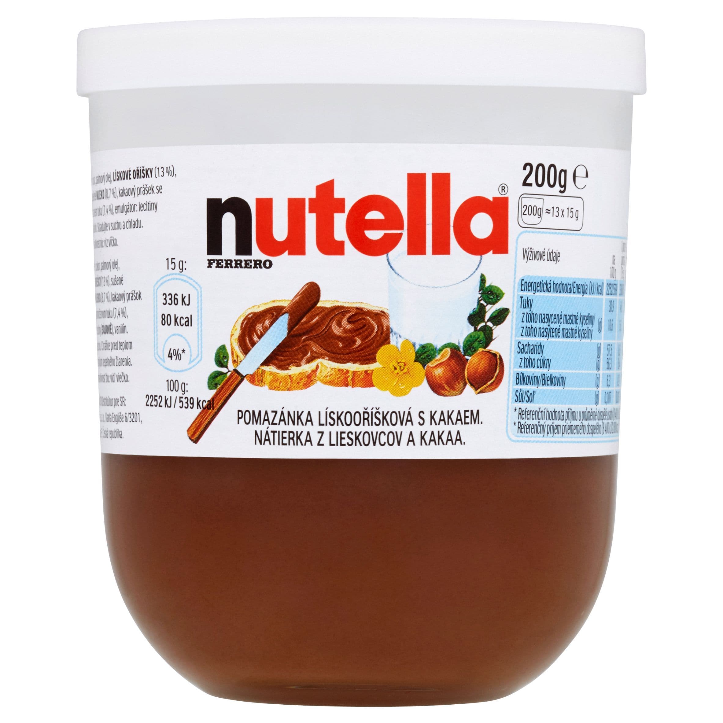 Nutella Pomazánka lískooříšková s kakaem 200 g
