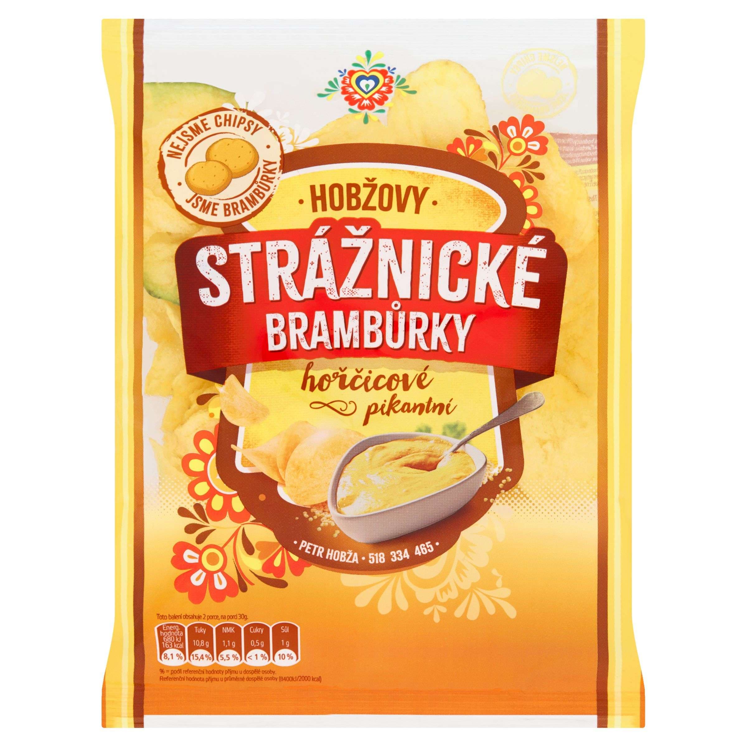 Strážnické Brambůrky Hobžovy hořčicové pikantní 60g