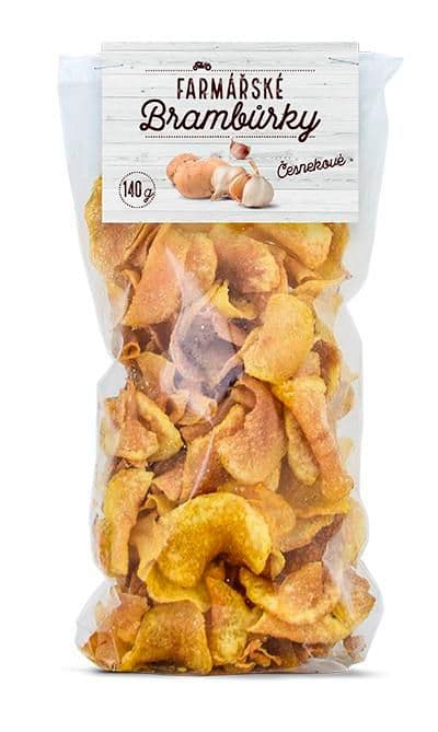 Farmářské brambůrky česnekové 140g