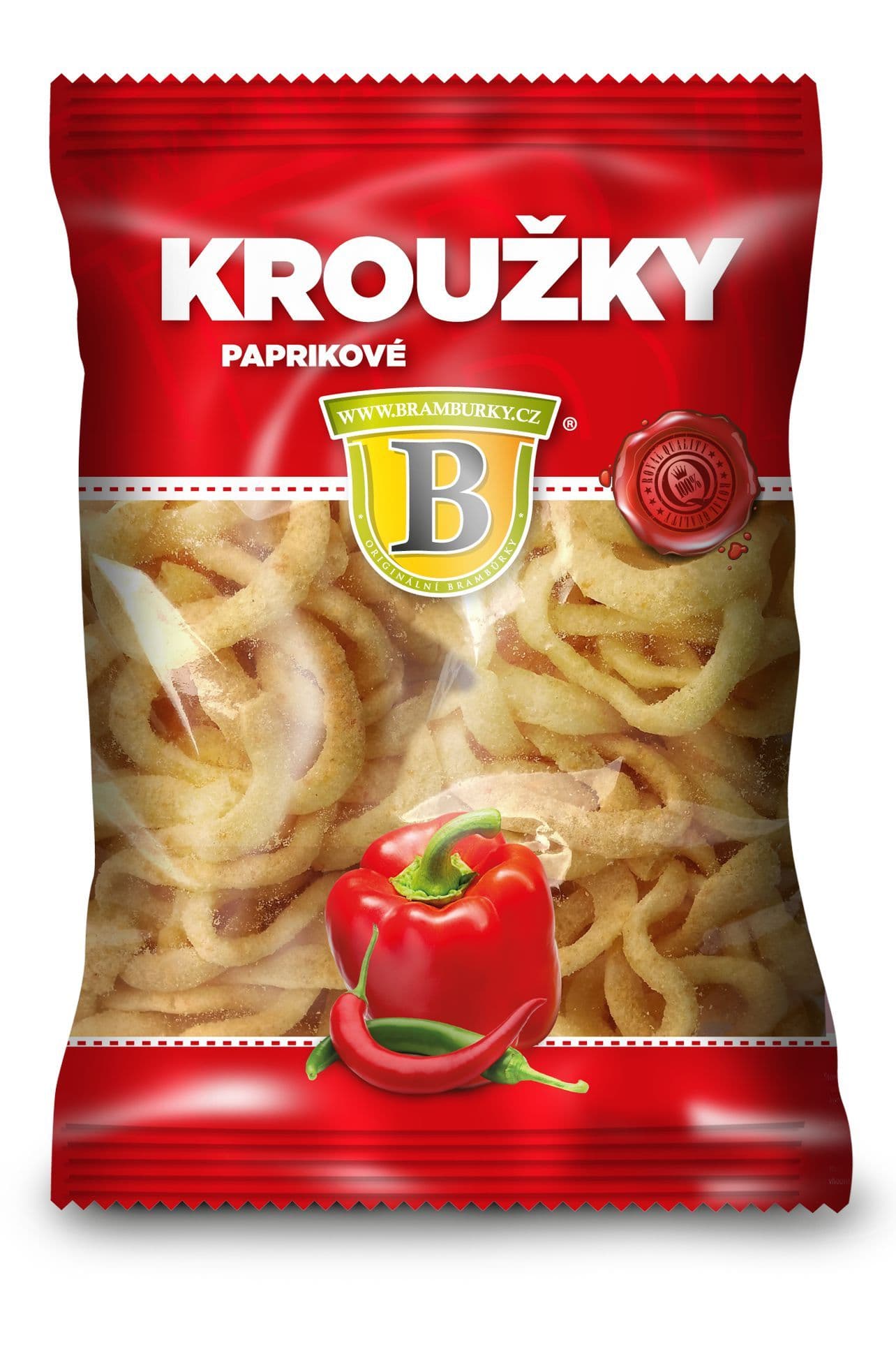 Originální brambůrky Kroužky paprikové 50g