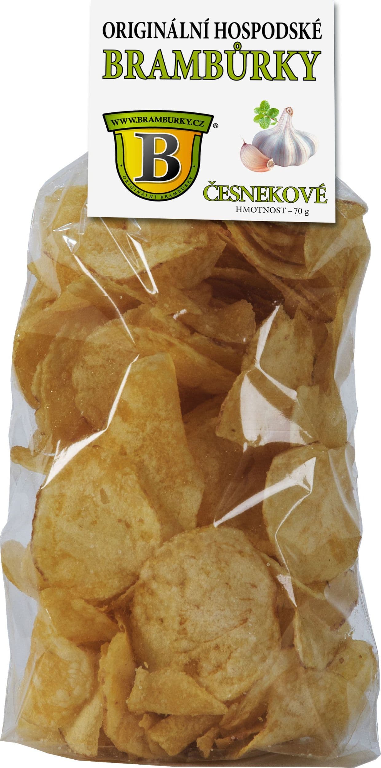 Originální hospodské brambůrky česnekové 70g