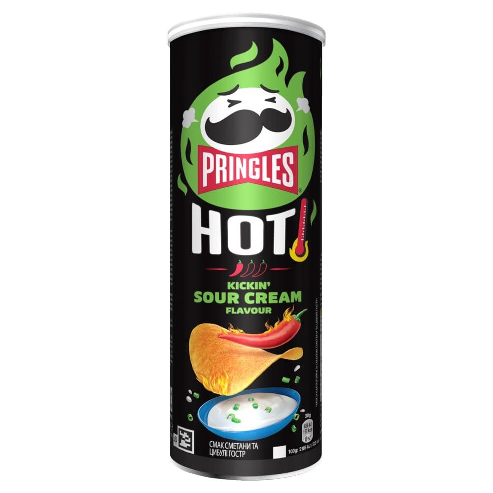 Pringles HOT Pálivý snack s příchutí zakysané smetany 160g
