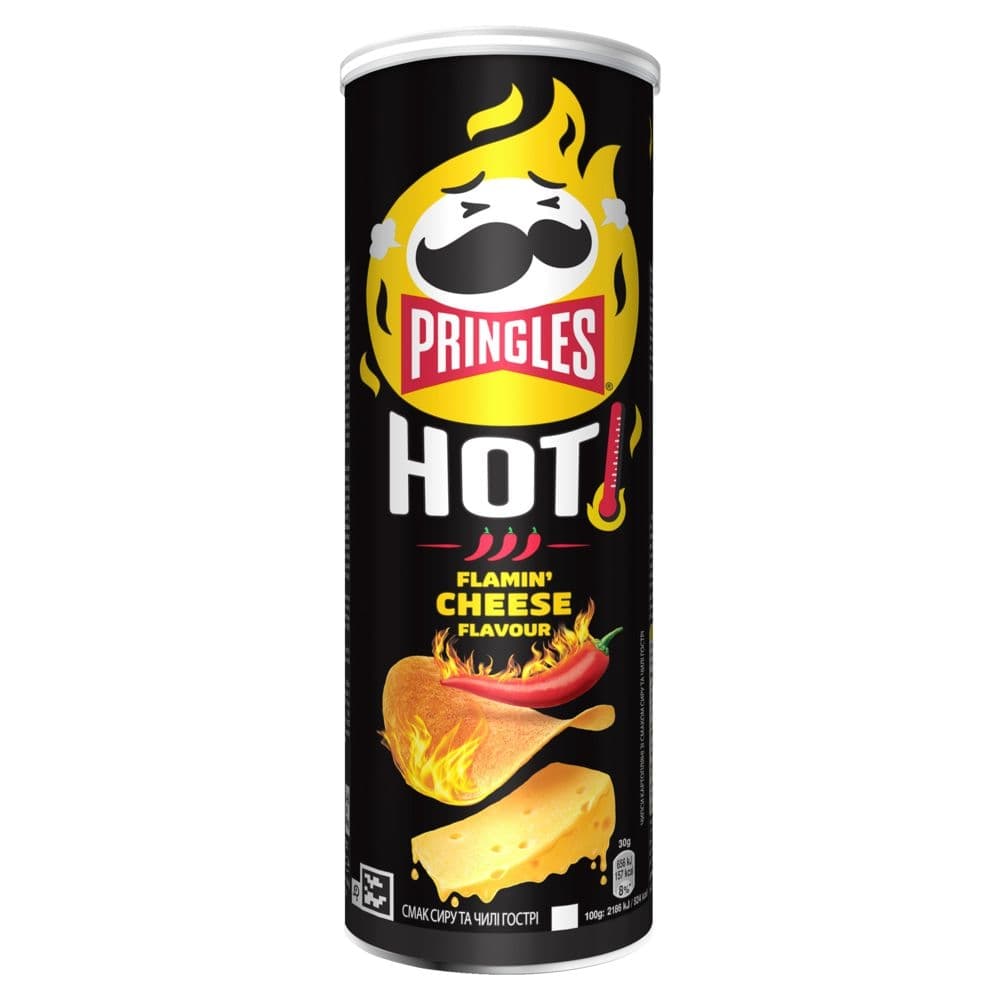 Pringles HOT Pálivý snack s příchutí sýru 160g