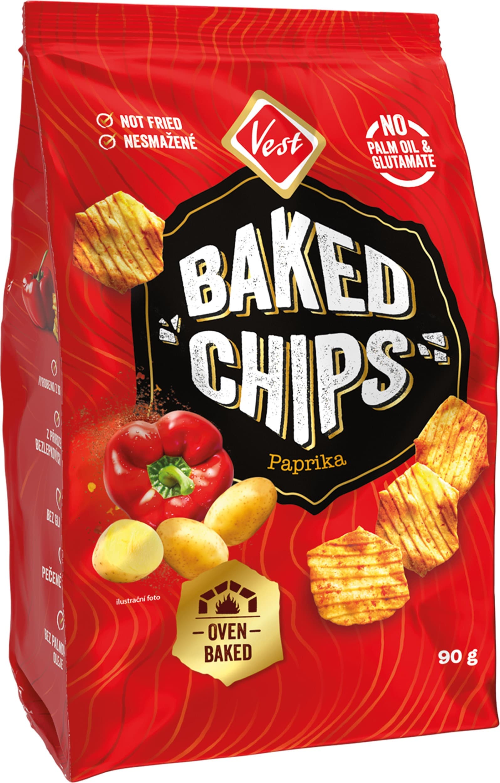 Vest Baked chips paprikové 90g