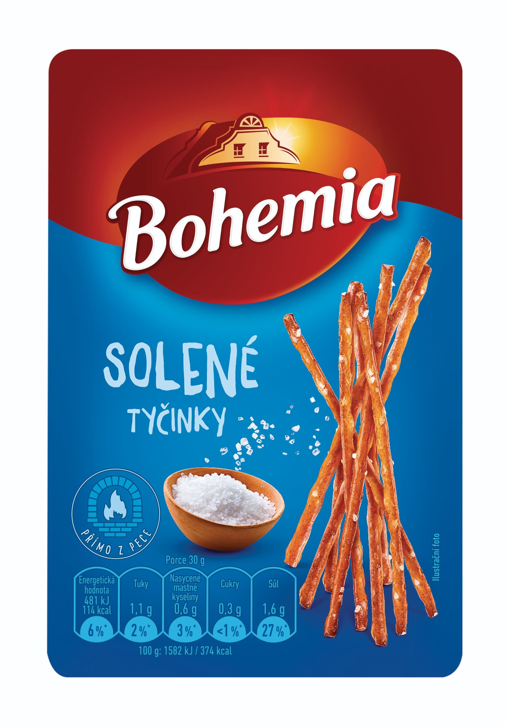 Bohemia tyčinky solené 80g