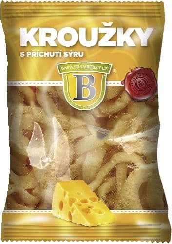 Originální brambůrky Kroužky s příchutí sýru 50g