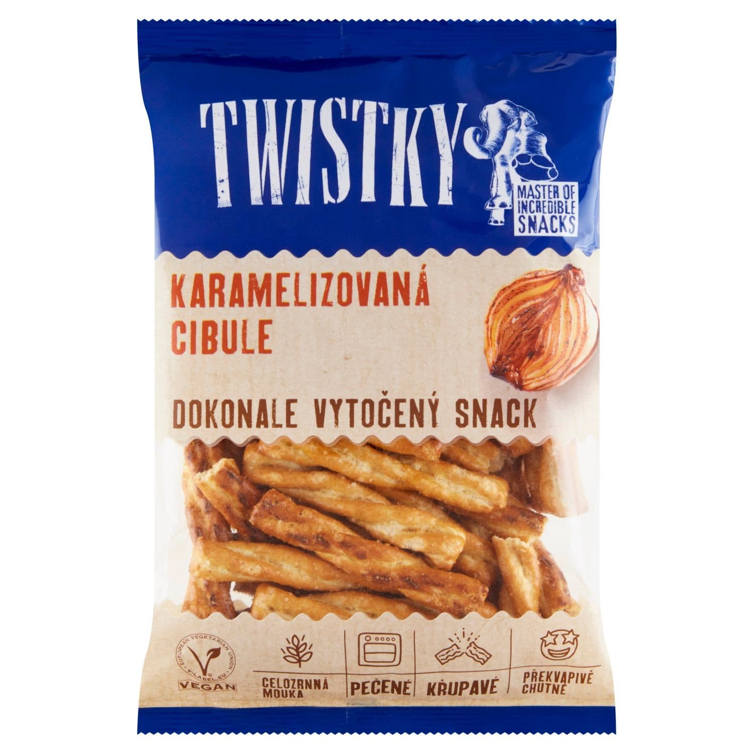 Twistky Pečené Snack s karamelizovanou cibulí 160g