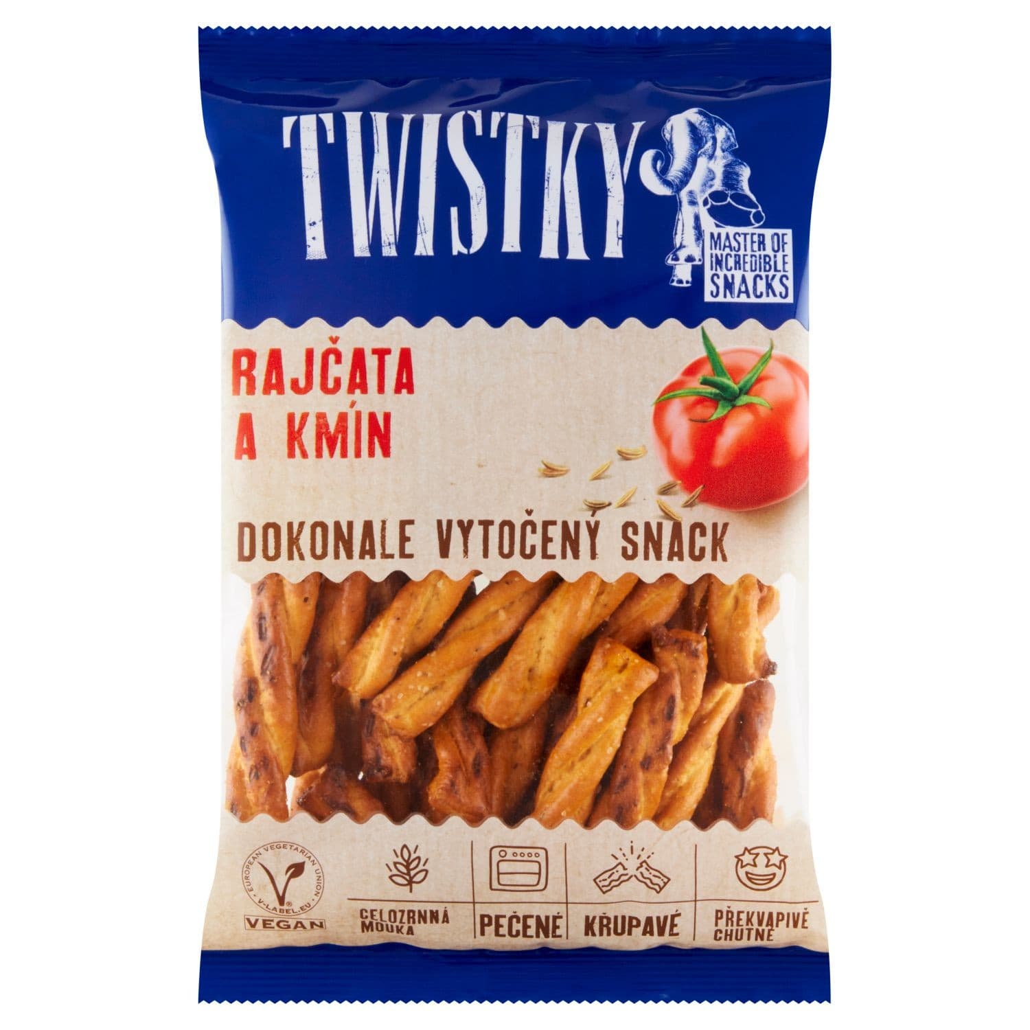 Twistky Pečené Snack s rajčaty a kmínem 160g